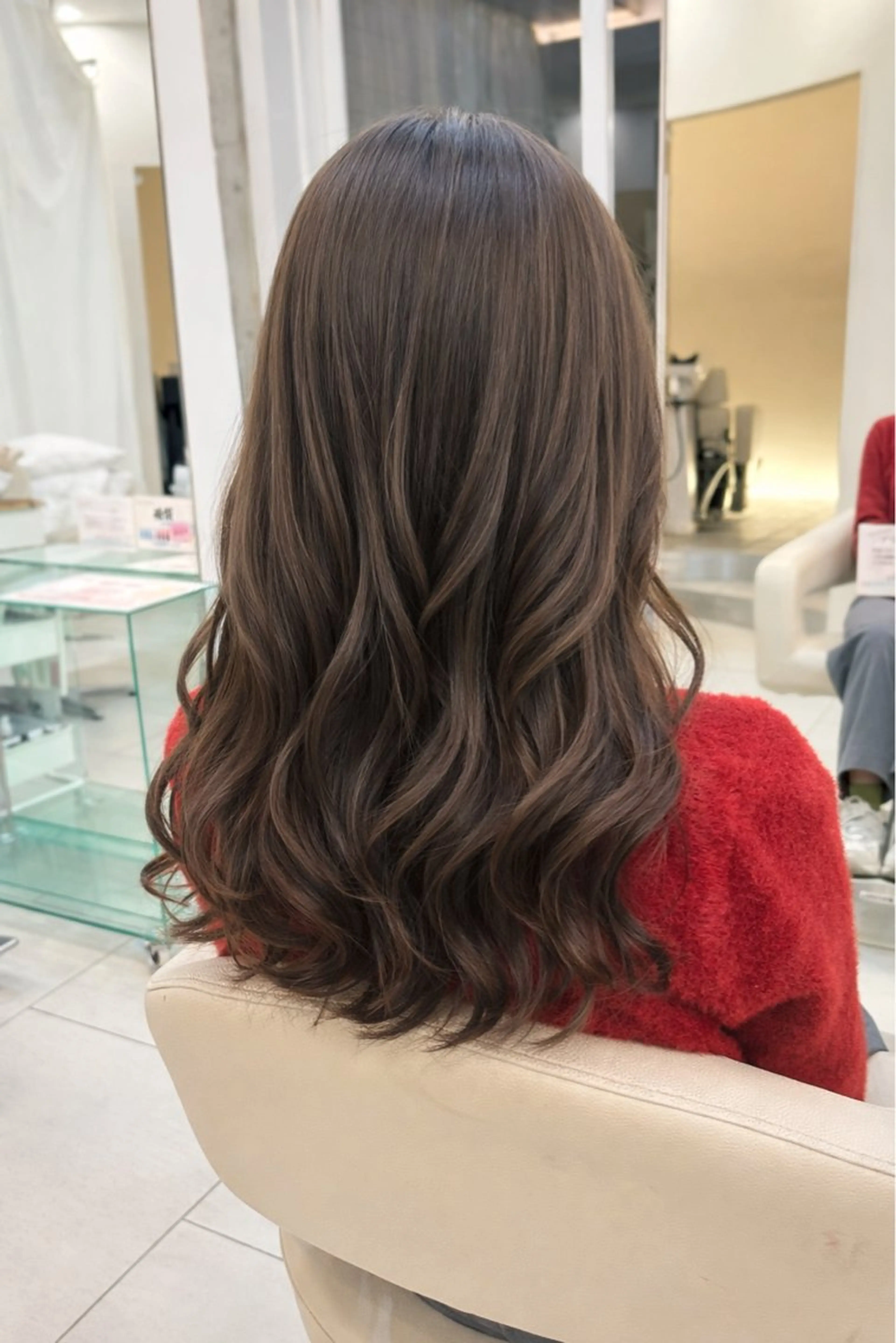 ロング カット ヘアカラー 🍀似合わせ透明感 カラーアヤナ🍀のヘアスタイル