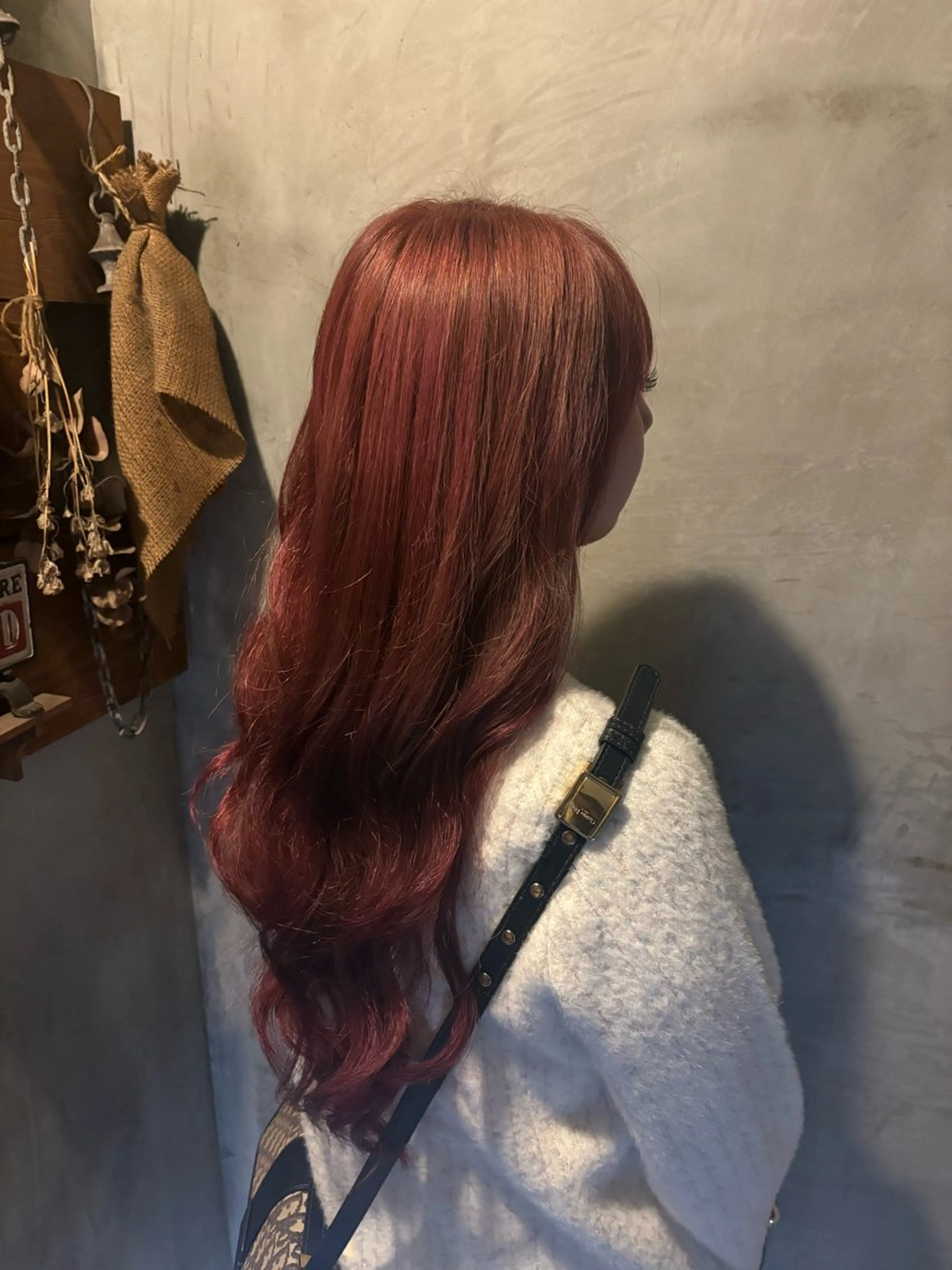 ロング カラー ピンクカラー メンズ/ヘアセット/ レイヤーカット/💶のヘアスタイル