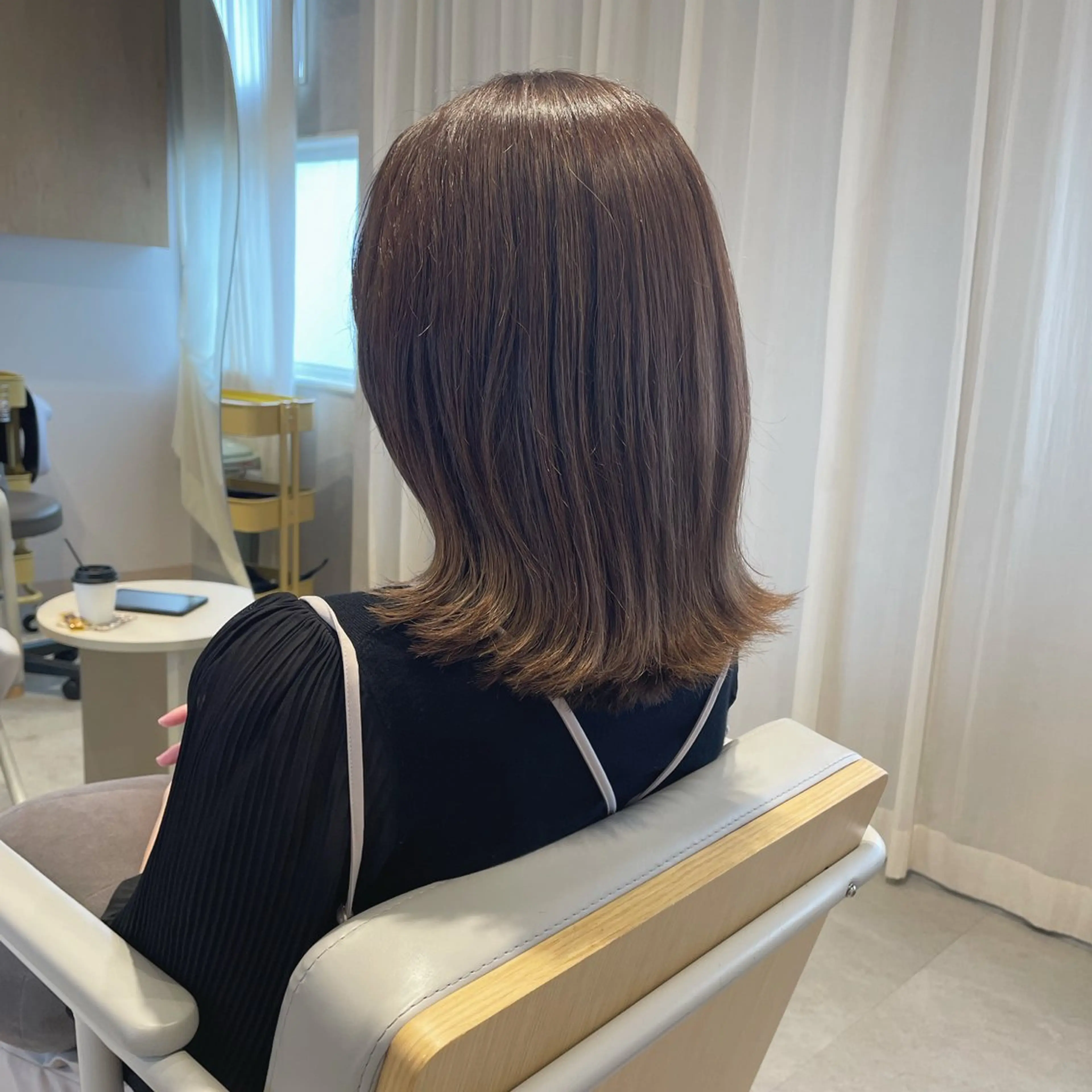 ミディアム カラー カット ヘアカラー トリートメント runru /muku.のヘアスタイル