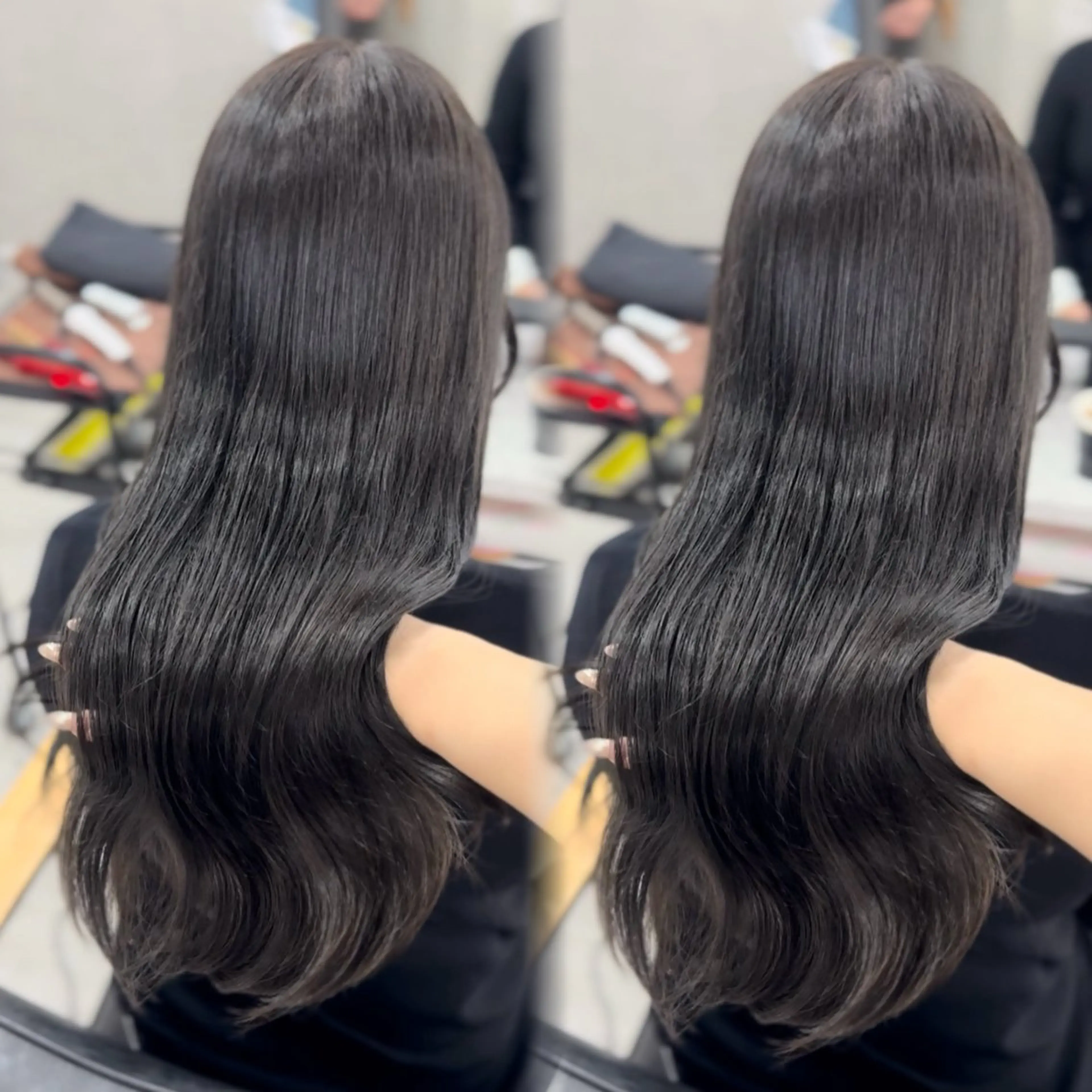 ロング カラー ベージュカラー ブリーチ ブラウンカラー ショコラブラウン ショコラグレージュ カット ヘアカラー トリートメント 赤み無し柔らかカラー 【梅田】madokaのヘアスタイル