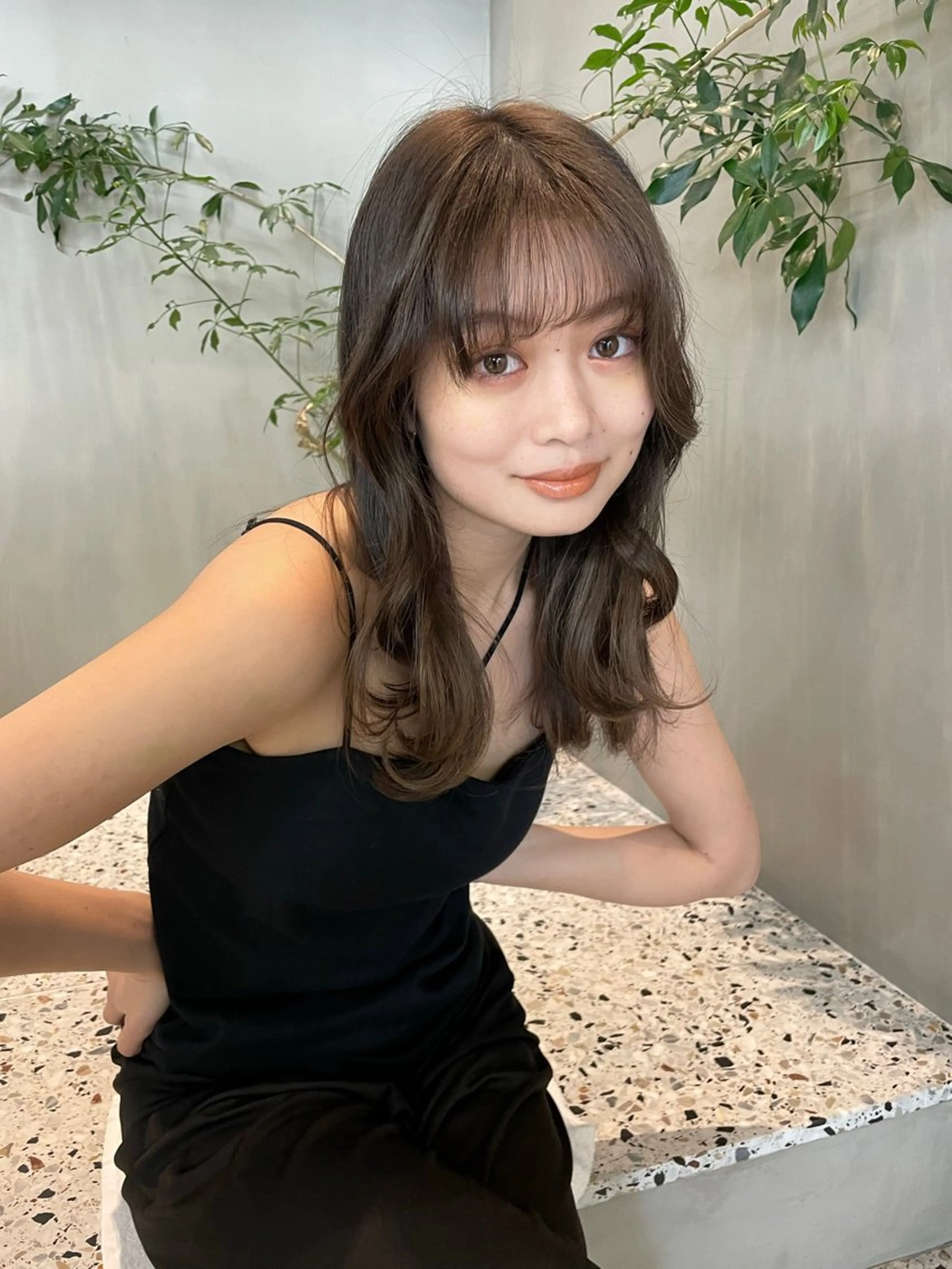 セミロング カラー 🦋うる艶透明感ヘア 今井達也のヘアスタイル