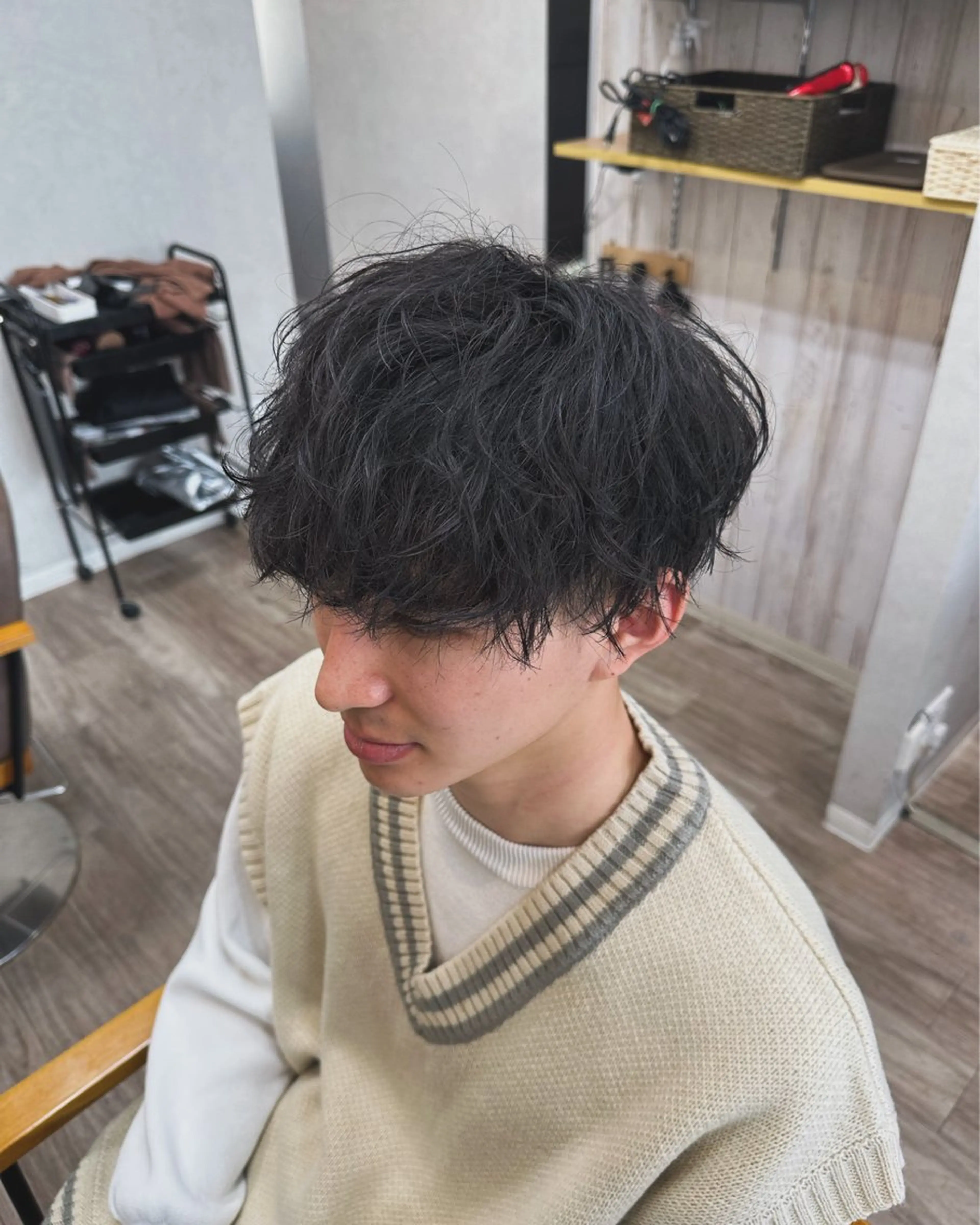 パーマ メンズ カット パーマ トリートメント TELA HAIR 副代表RIKUのヘアスタイル