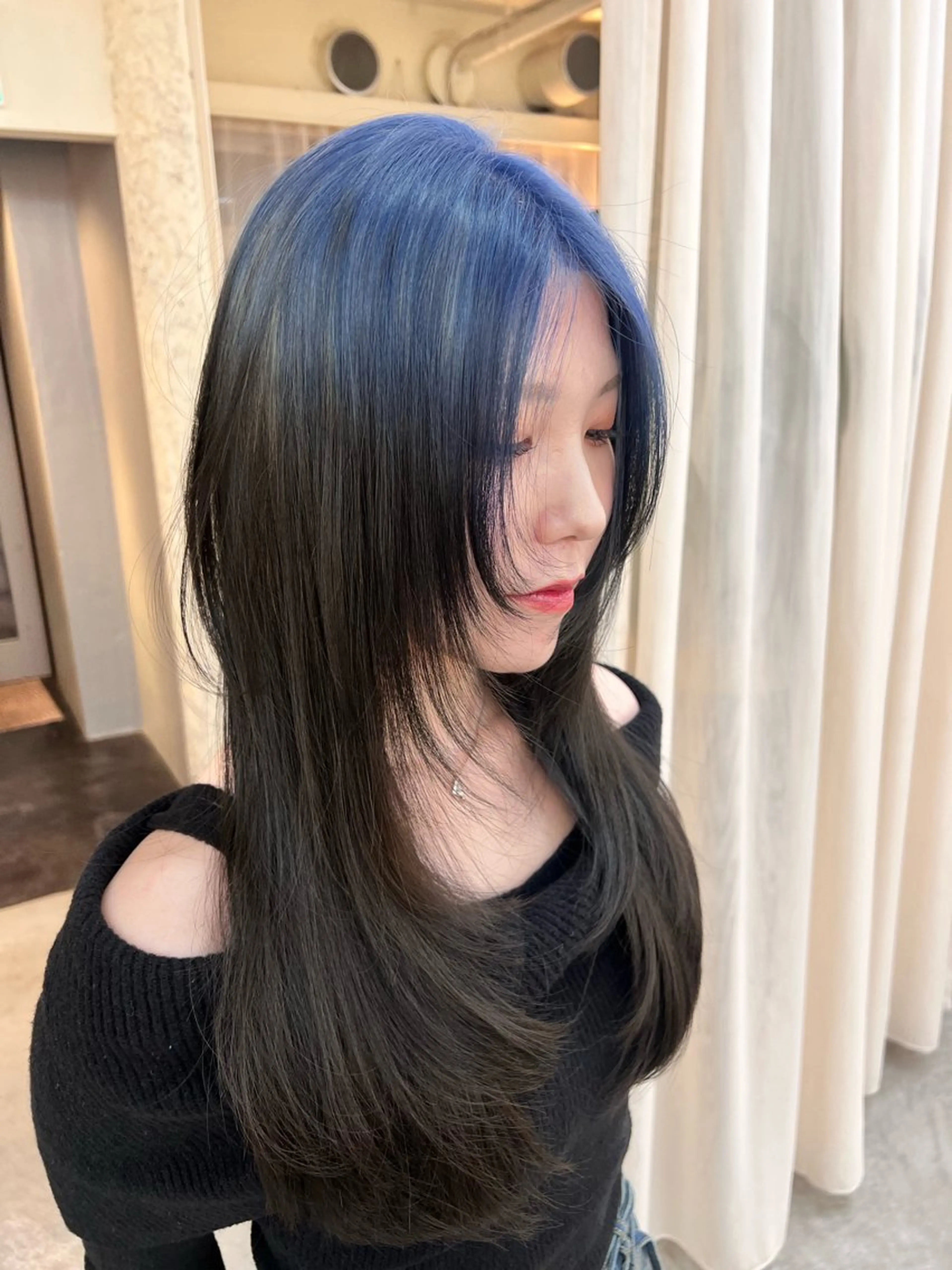 ロング カラー カット ヘアカラー haco＋所属・圧倒的デザイン力 店長🎨RENAのヘアスタイル