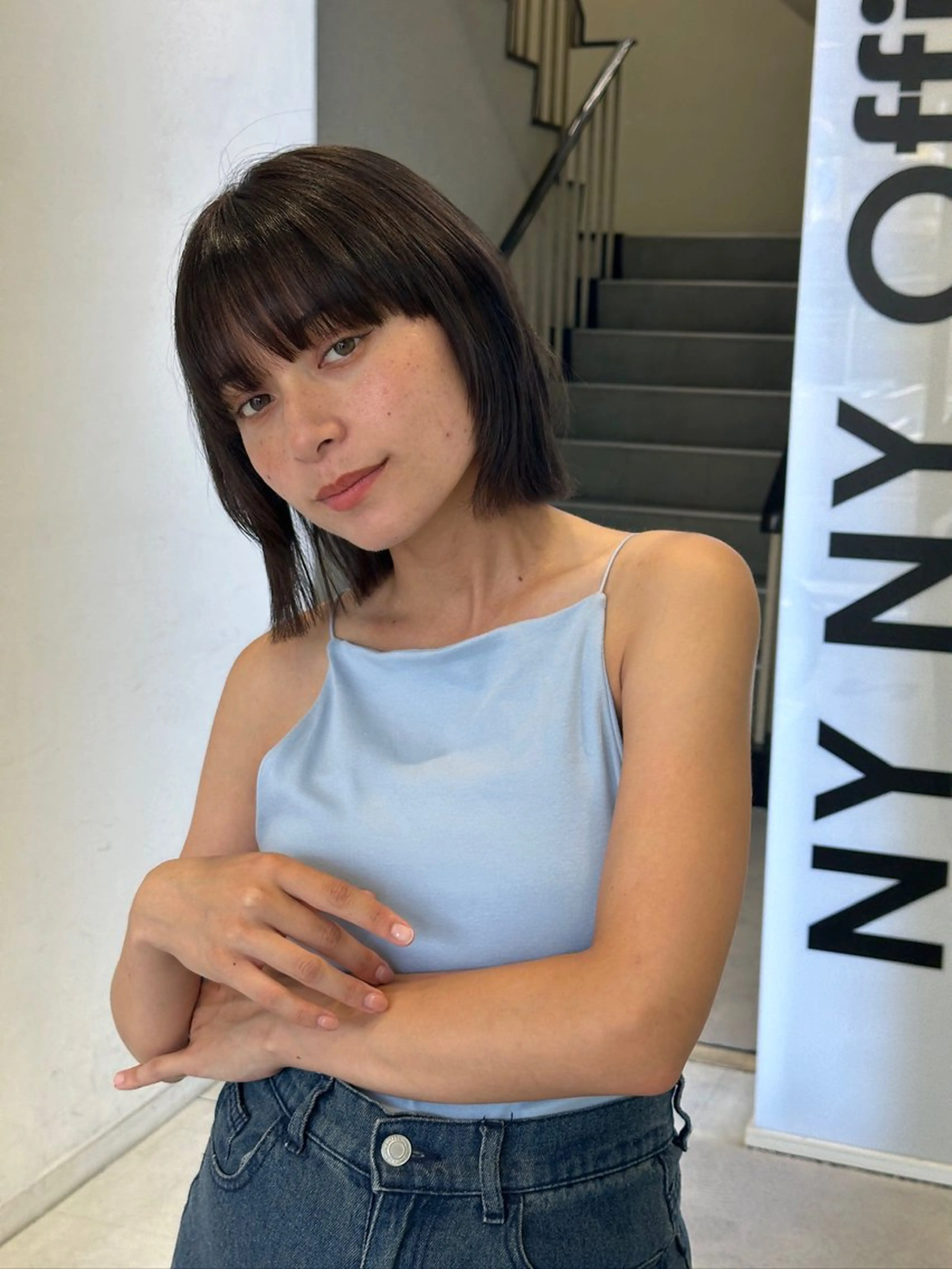 ショート 小顔レイヤー/ ベージュ🤍Rieのヘアスタイル