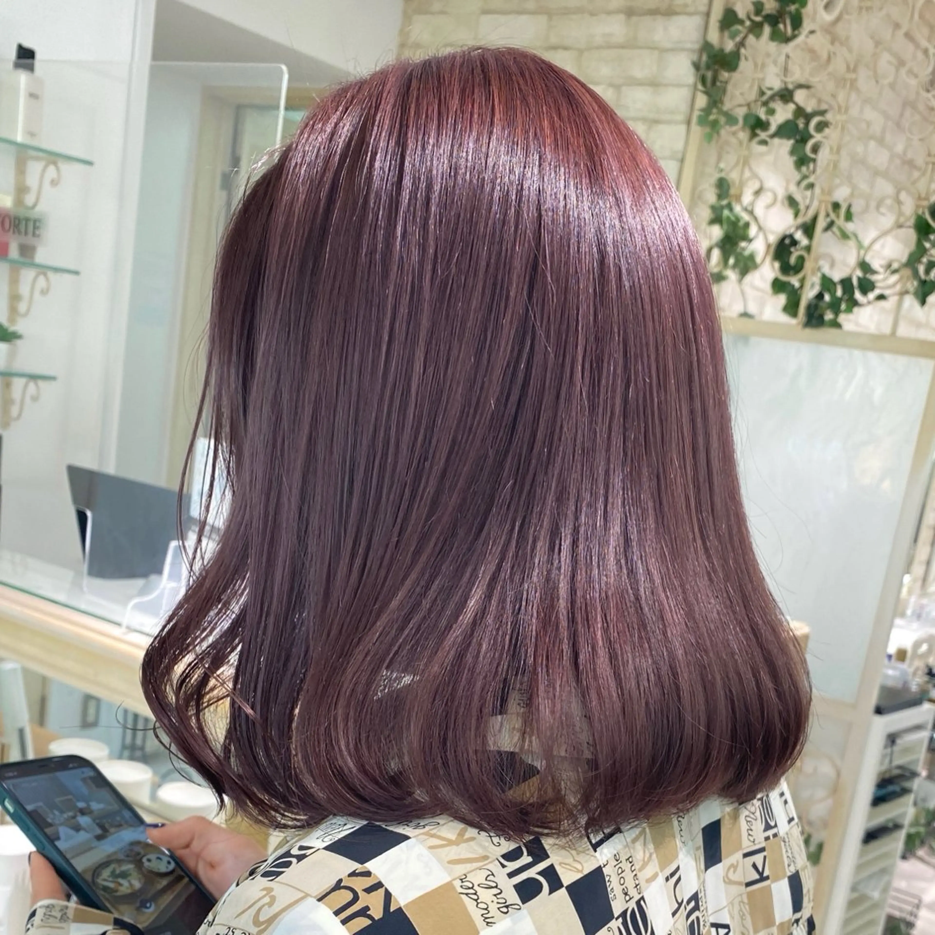ミディアム カラー カット ヘアカラー トリートメント 透明感カラー 古山 結季🌙🖤のヘアスタイル