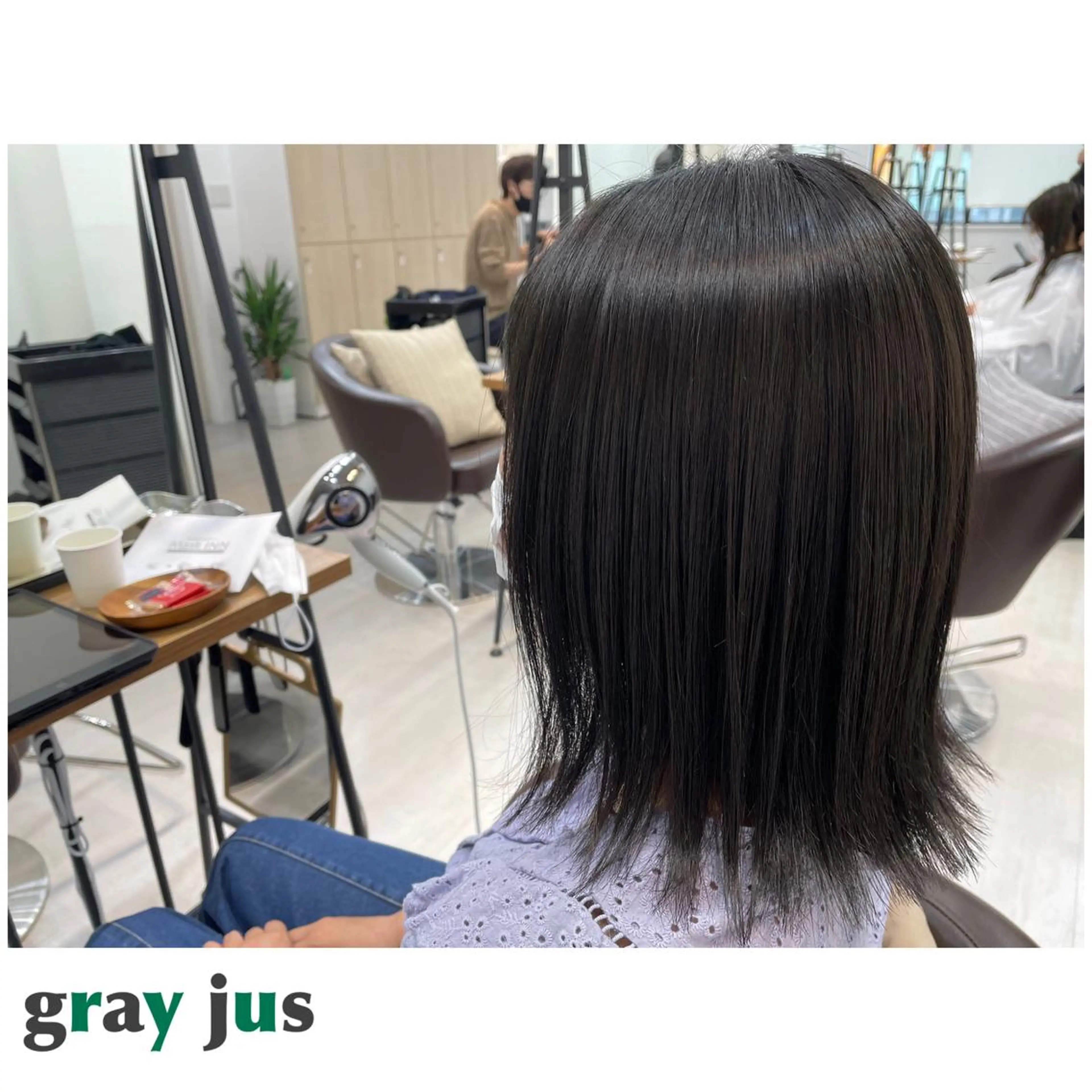 ミディアム カット ヘアカラー トリートメント 💫髪質改善矯正 MIHO💫のヘアスタイル