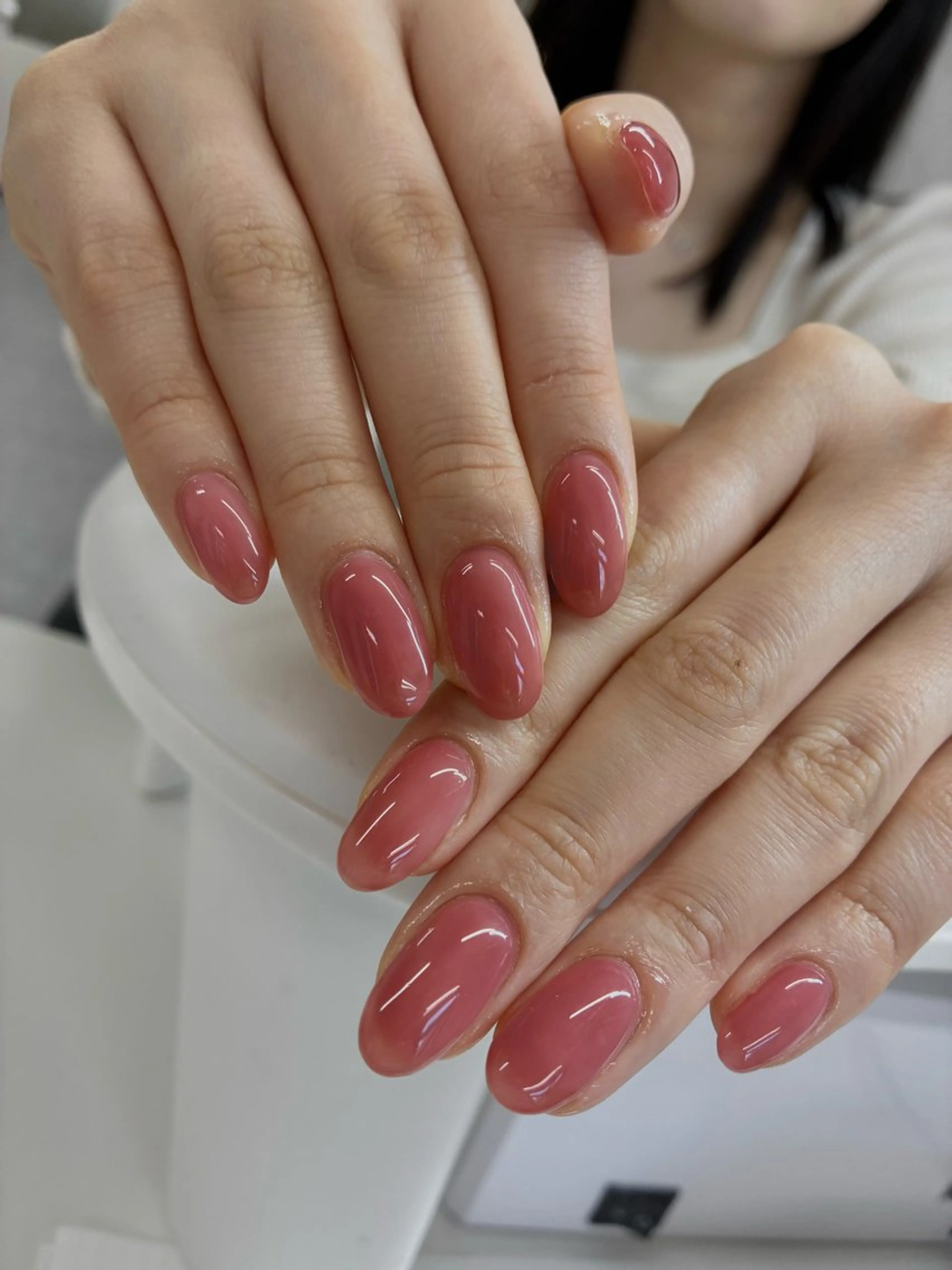 ネイル キラキラネイル オフィスネイル ワンカラーネイル リボン 夏ネイル ハンドネイル Risa 梅田/南森町ネイルのネイルデザイン