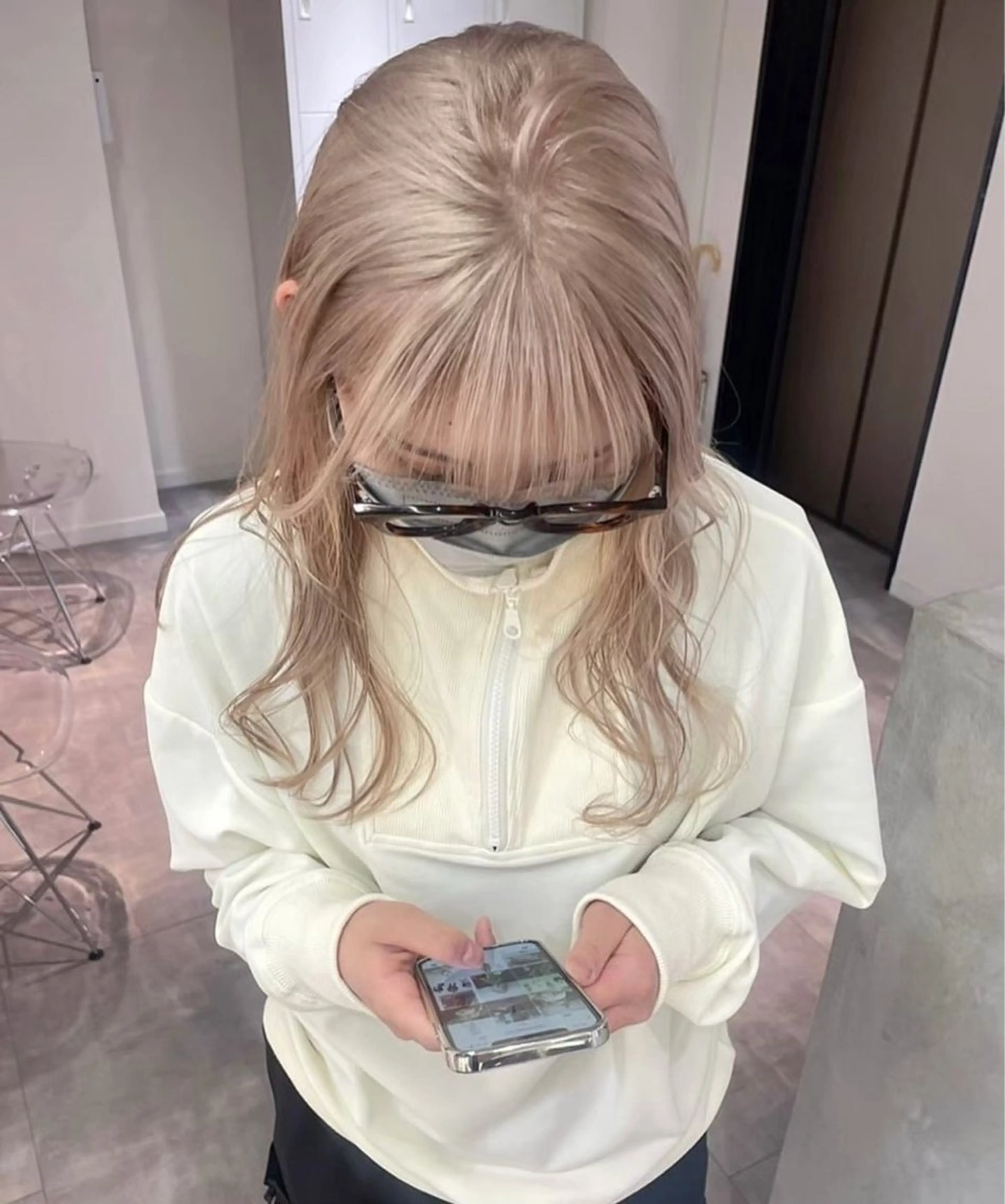 ロング ヘアカラー 梅田/ハイトーン/ Riona🩵のヘアスタイル