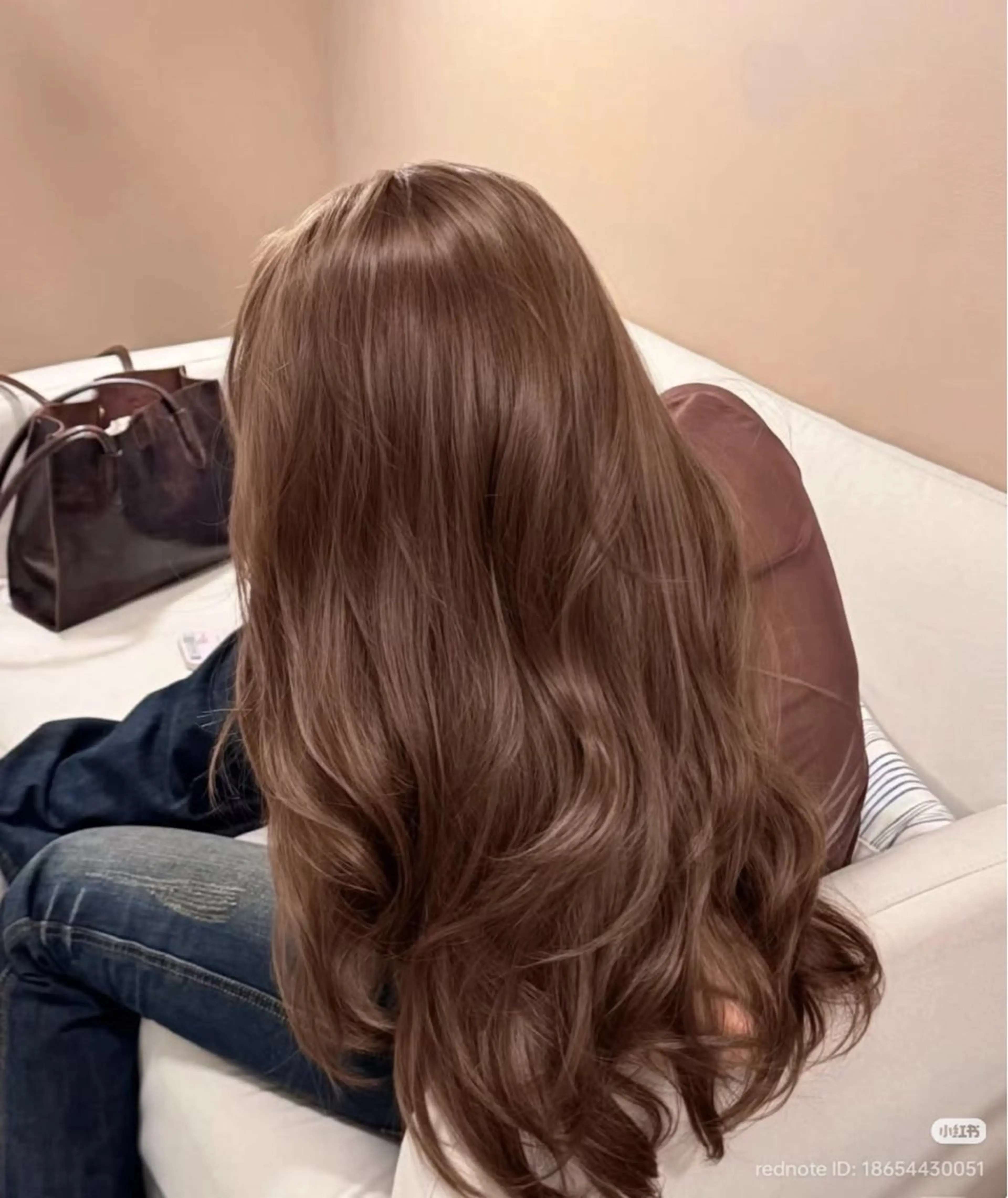 ロング カット ヘアカラー トリートメント ✨ブリーチなしカラー グレージュSHUTOのヘアスタイル