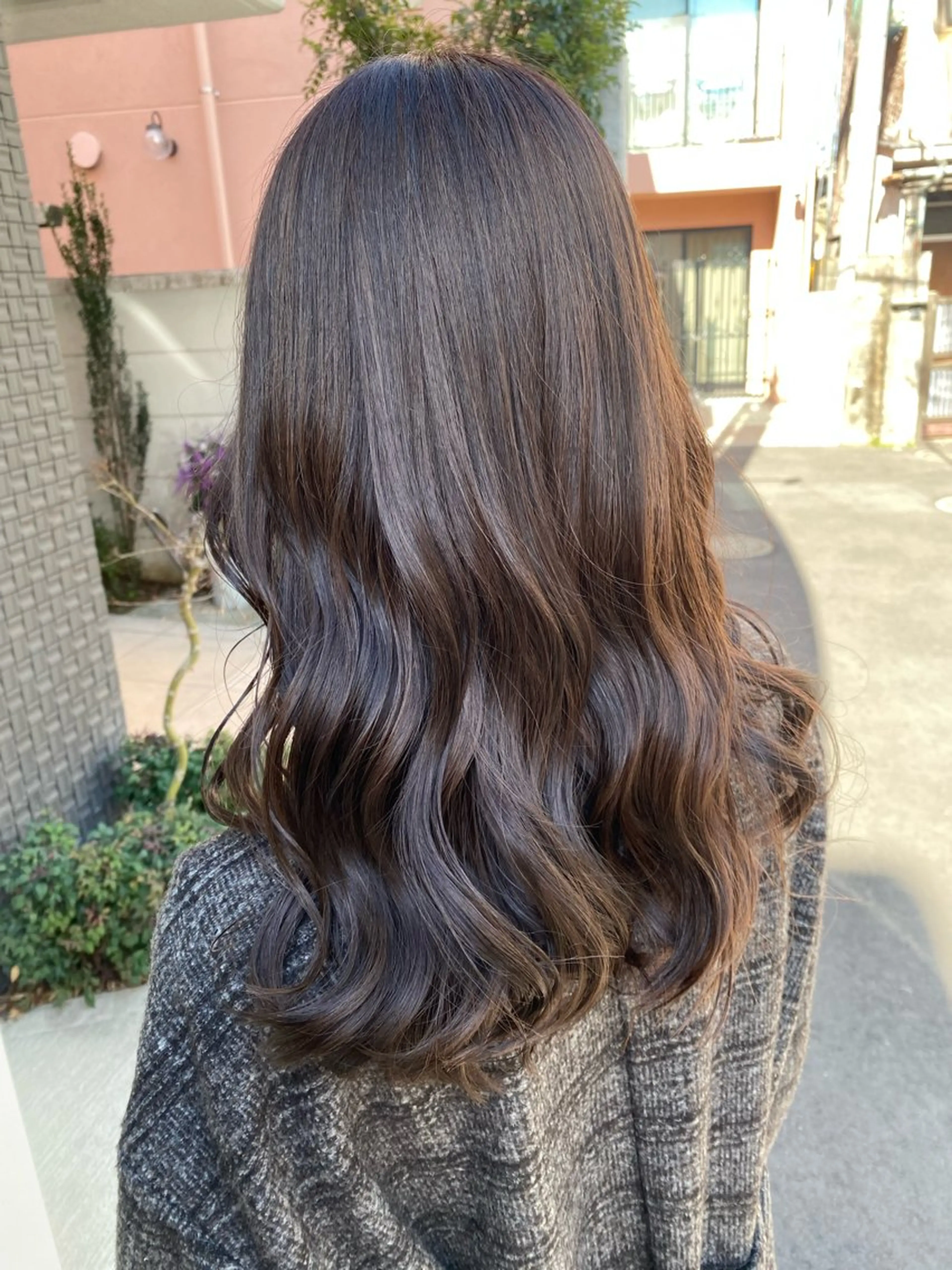 ミディアム カラー フォギーグレージュ グレージュ グレージュ/レイヤー /韓国ヘア/RISAのヘアスタイル
