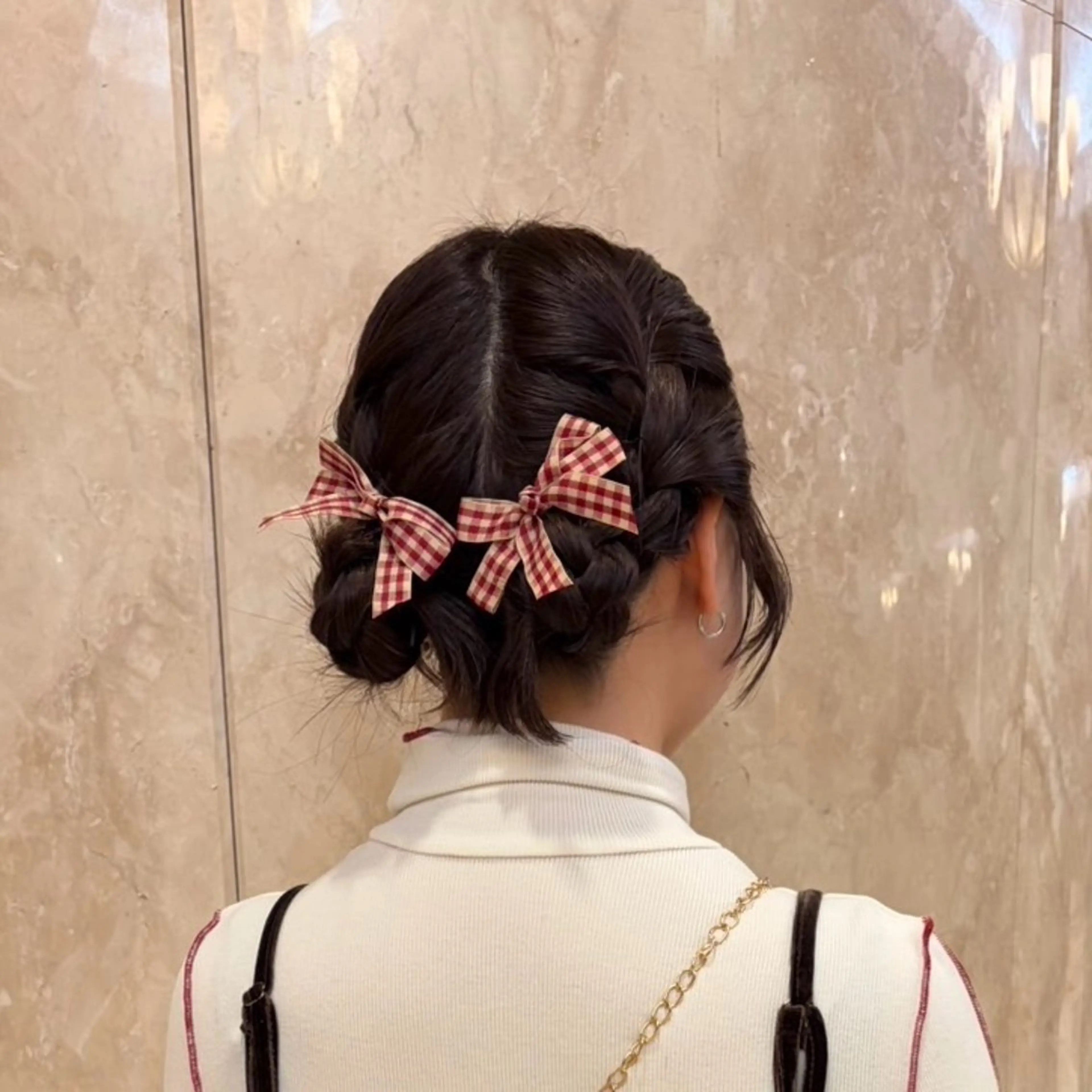 ミディアム ヘアアレンジ 韓国ヘア/ボブ/ レイヤー/Rinのヘアスタイル