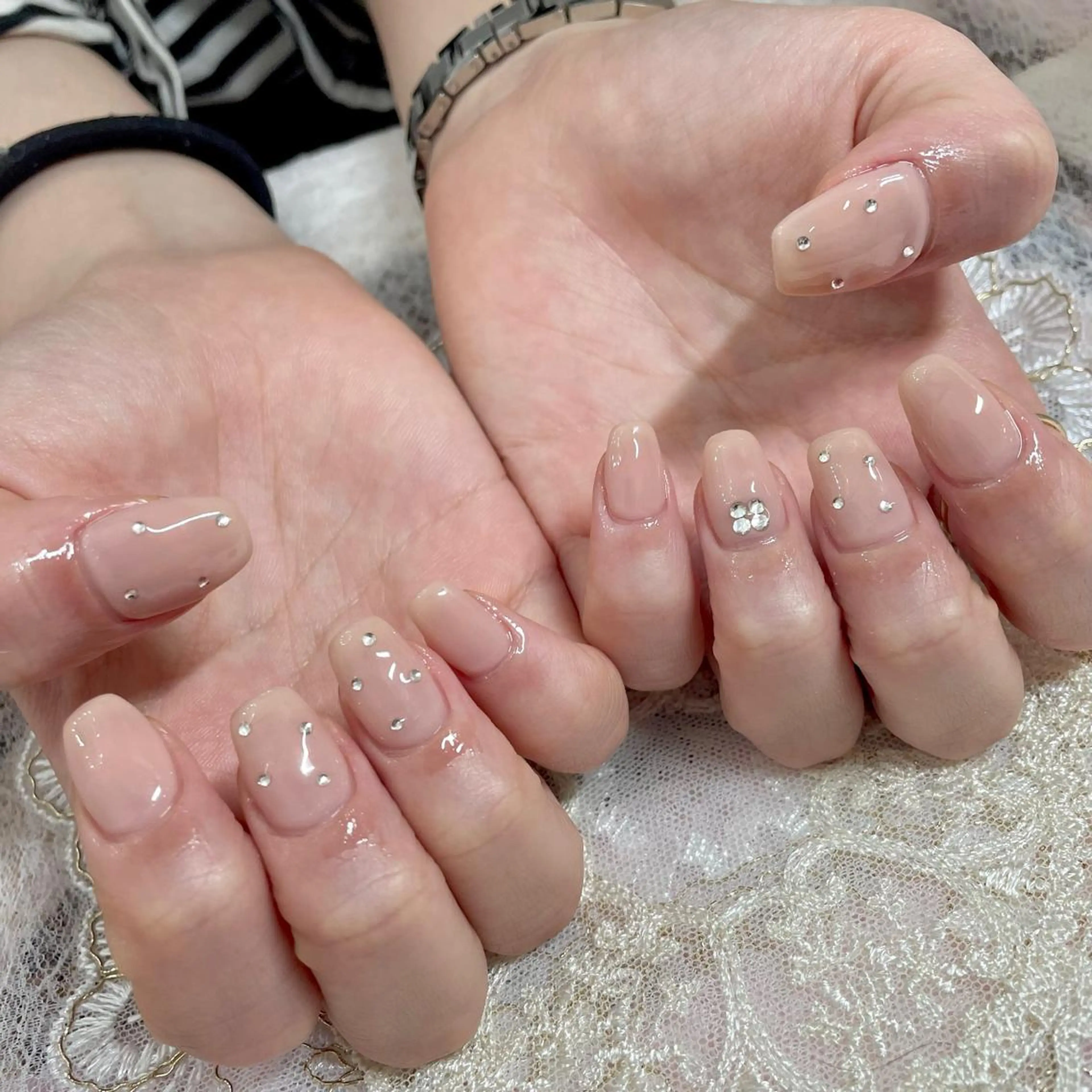 ネイル アートネイル オーロラネイル 成人式 ジェルネイル 卒業式 J terrace Nailのネイルデザイン