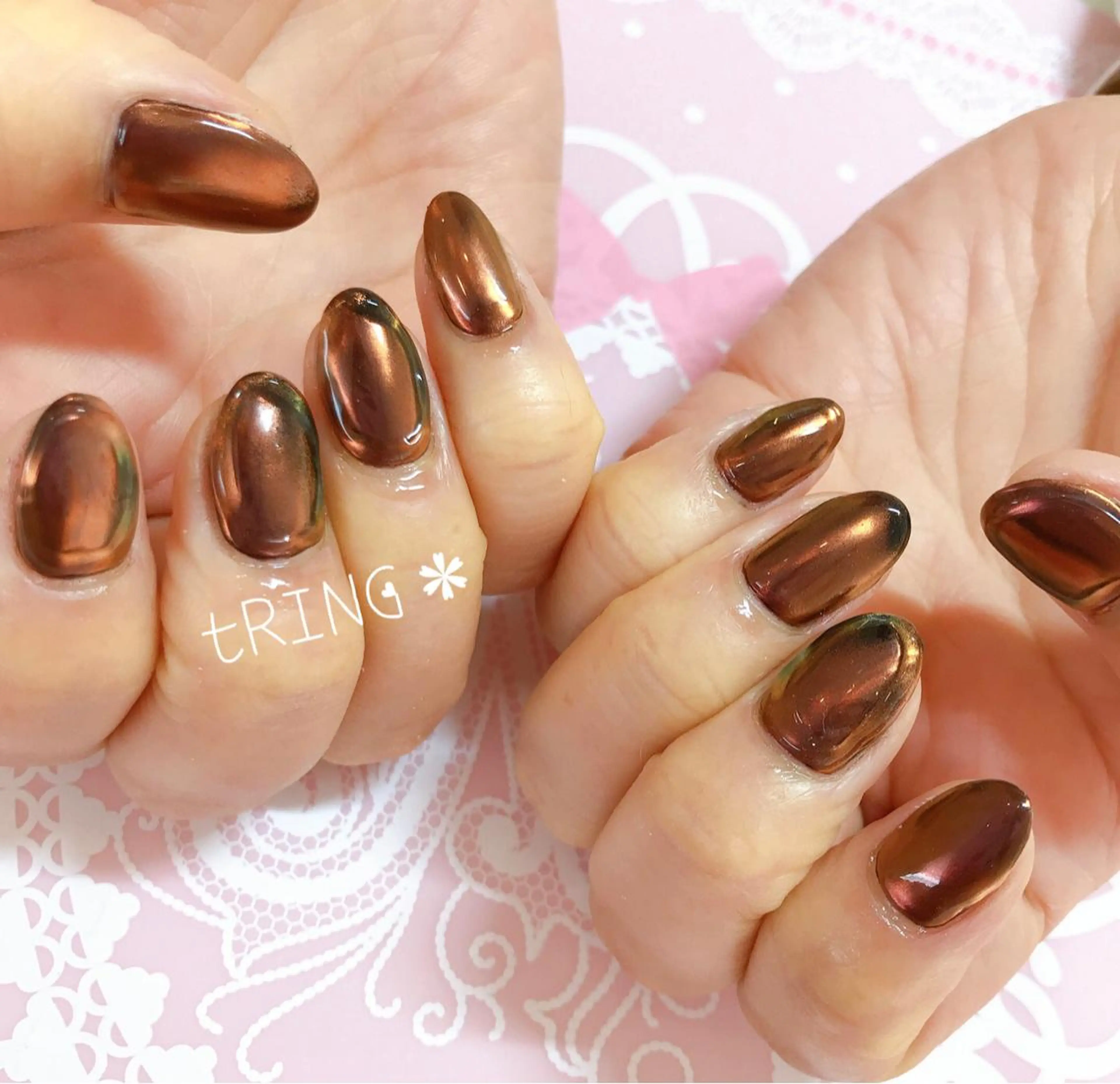 ネイル ハンドネイル tRING＊ しいの木台のネイルデザイン