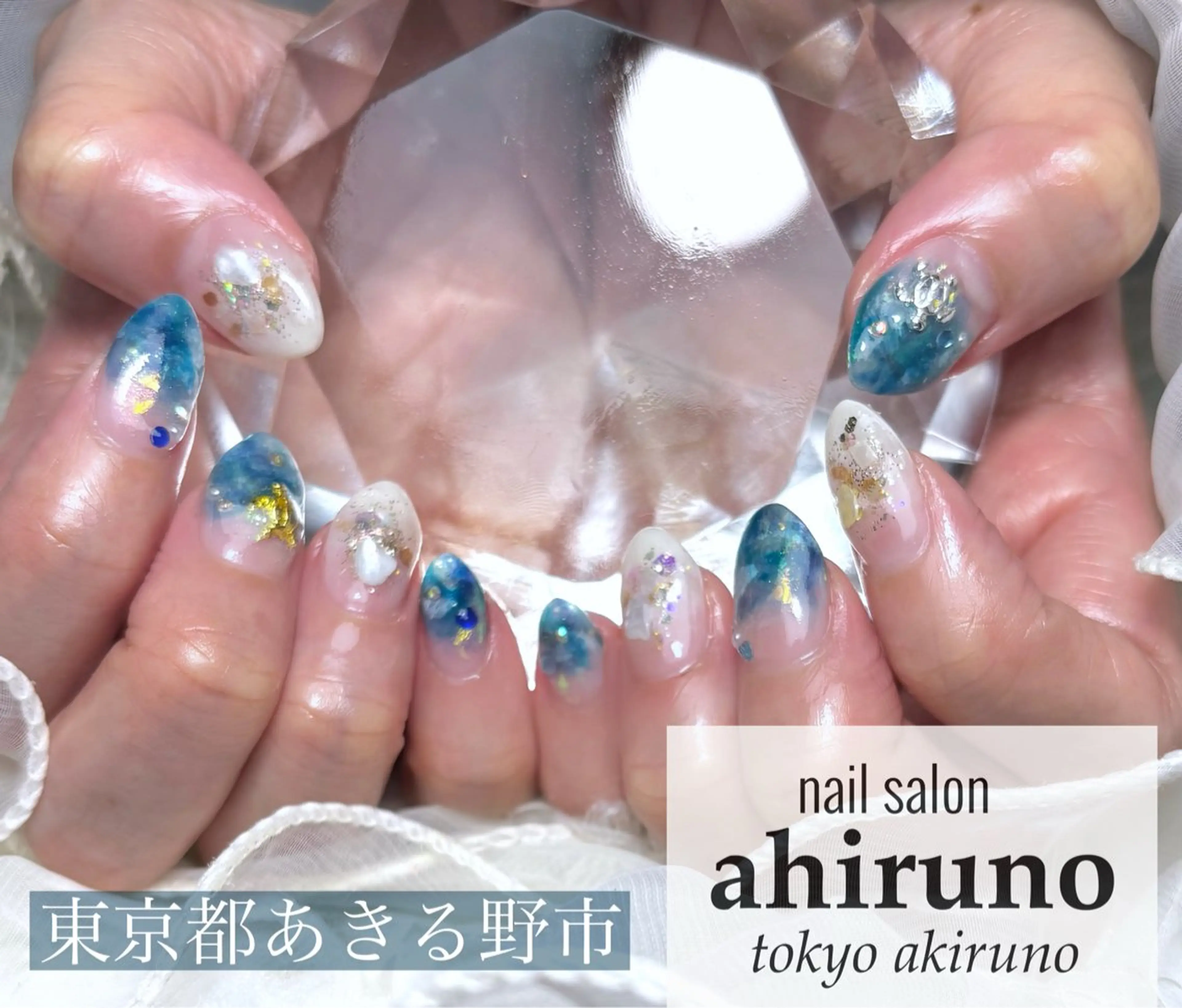 ネイル 夏ネイル ハンドネイル 東京あきる野市ネイル ✿ ｙｕiのネイルデザイン