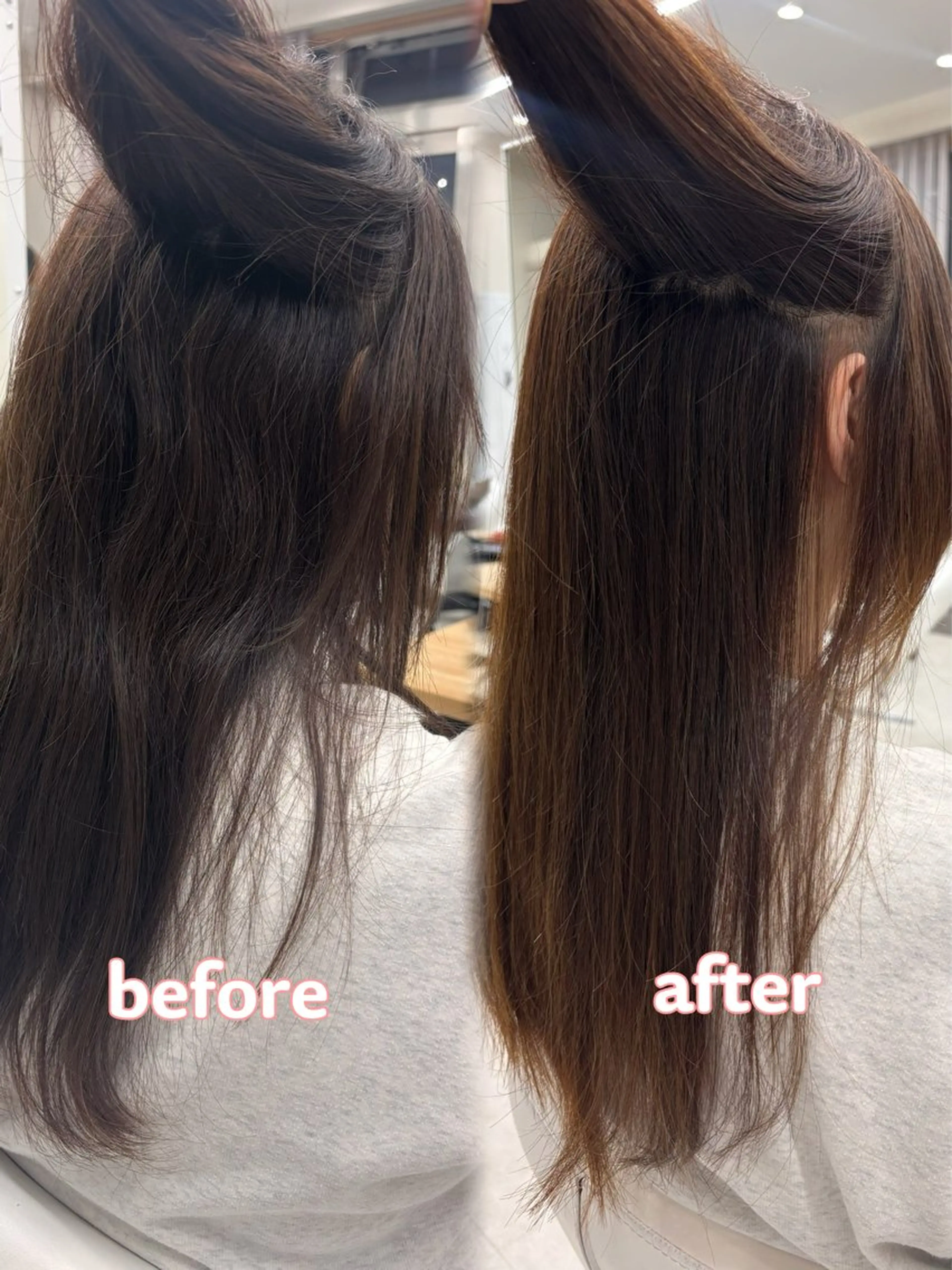 セミロング 髪質改善 トリートメント 縮毛矯正 トリートメント 𝗆𝗂𝗒𝗎 🐈‍⬛🎀のヘアスタイル