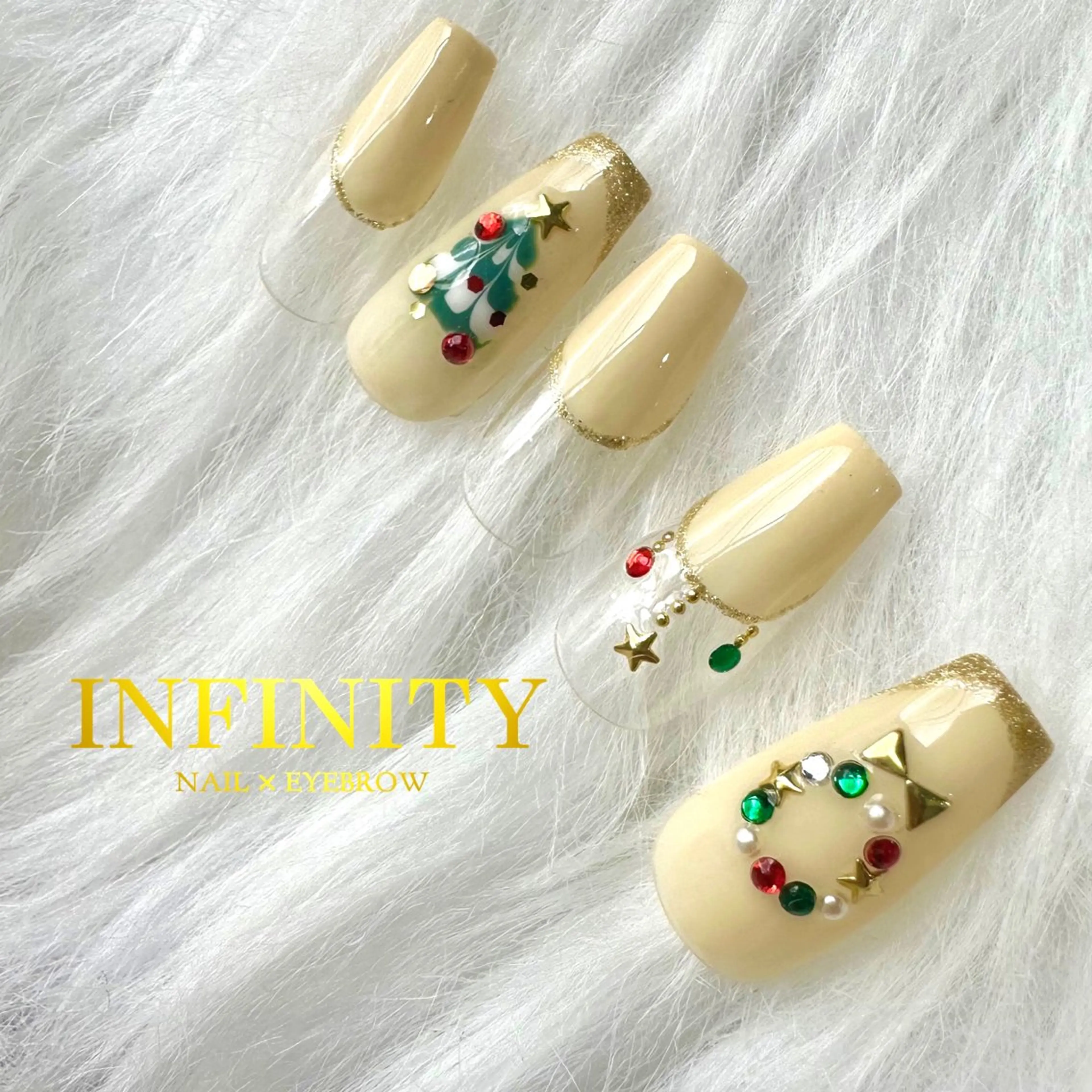 ネイル 冬ネイル クリスマス INFINITY所属・INFINITY Sachiのネイルデザイン