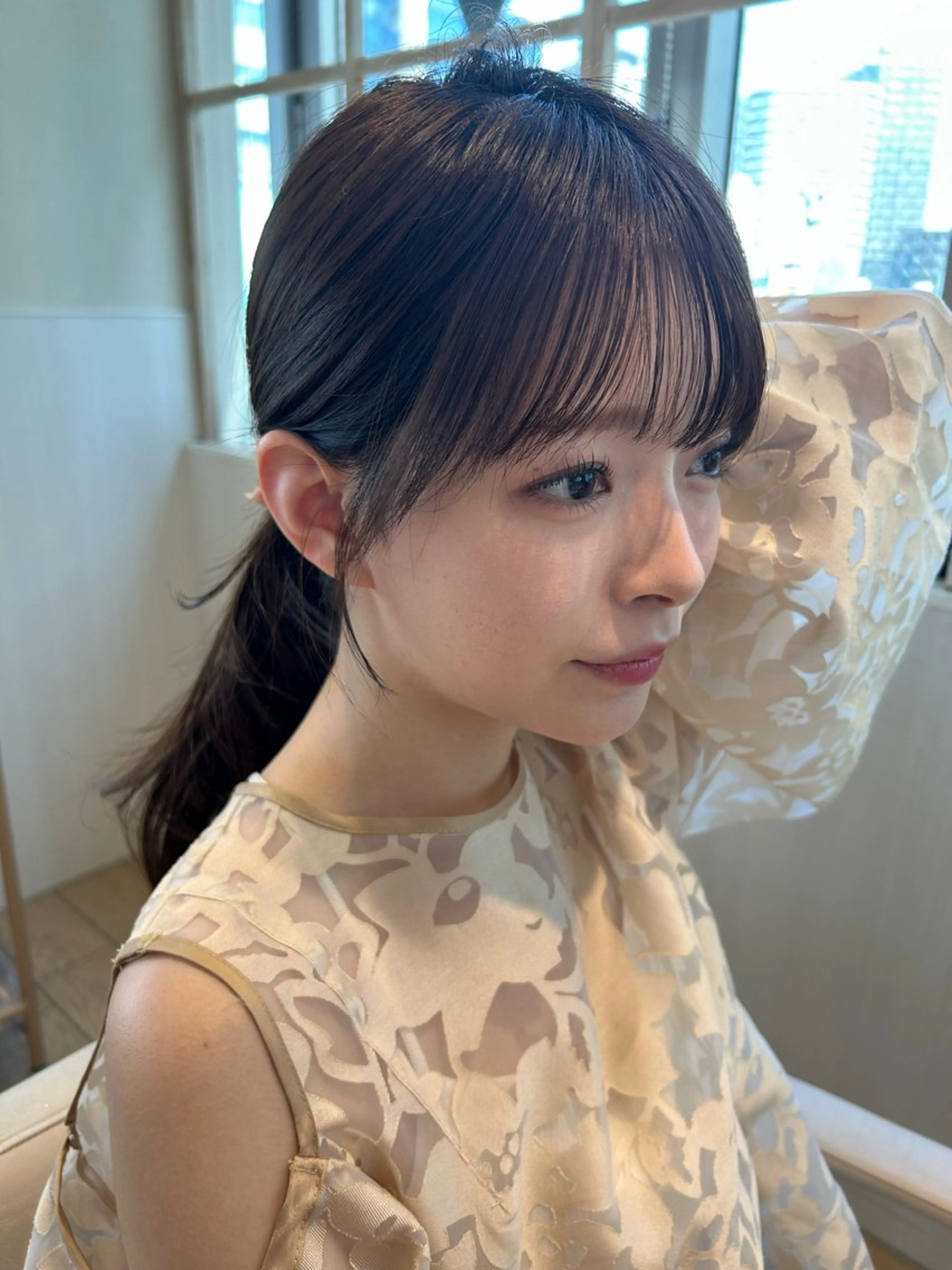 セミロング カット 🎀大竹美侑/顔まわ りカット/レイヤーのヘアスタイル