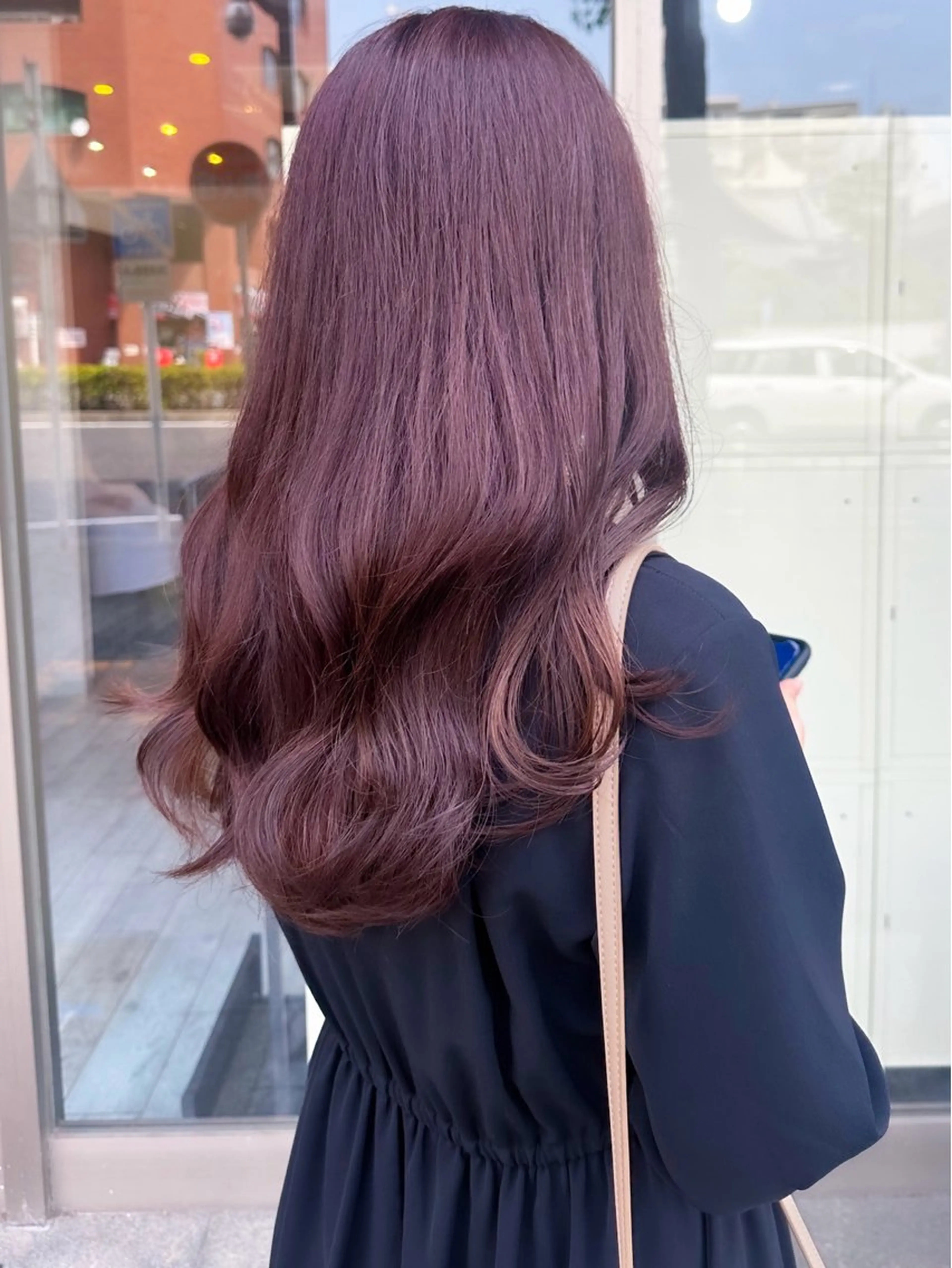 ロング カラー ブリーチ ラベンダーカラー ピンクカラー ピンクラベンダー レイヤー/高橋 みく /池下/千種のヘアスタイル