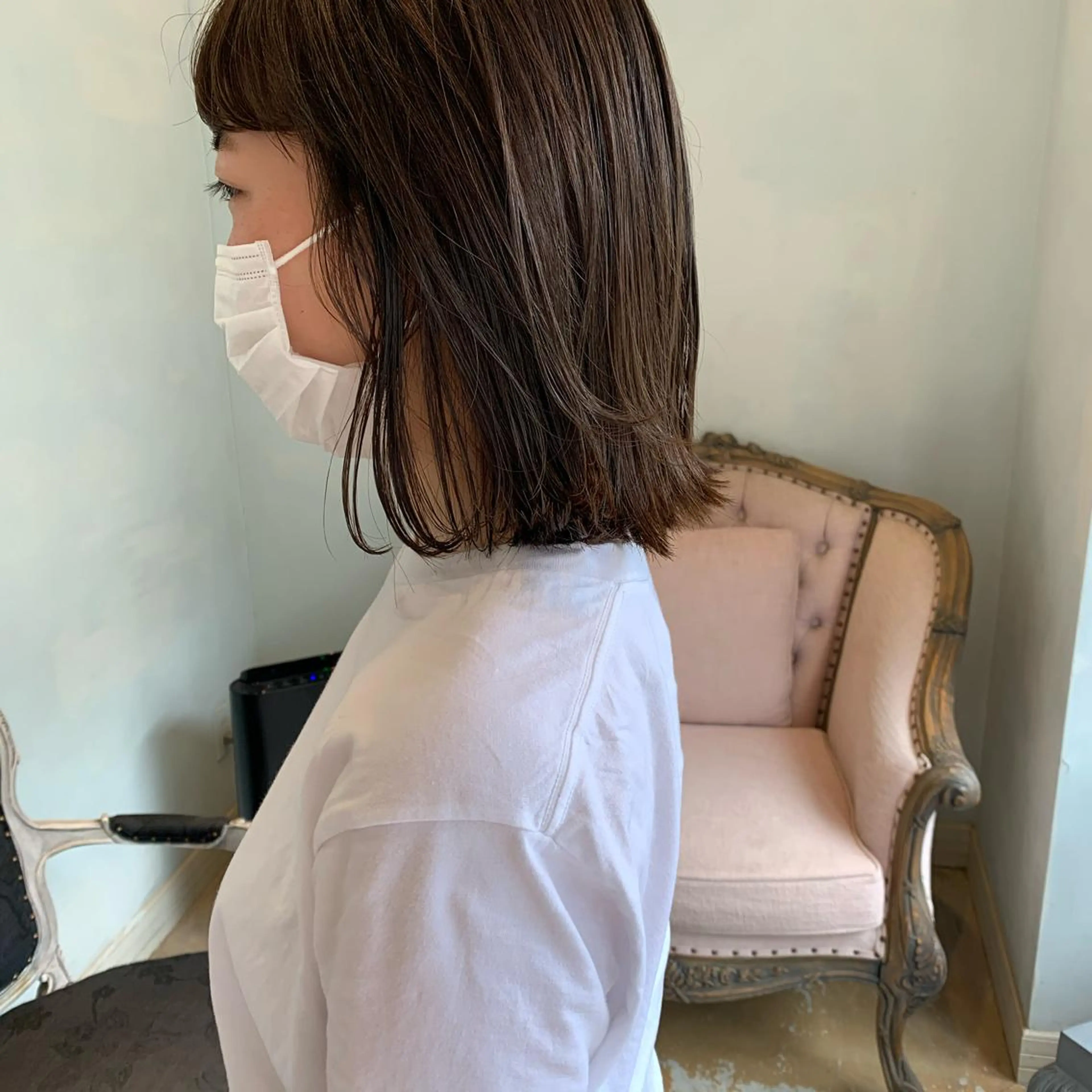 ミディアム カラー SAKINO. ベージュカラーのヘアスタイル