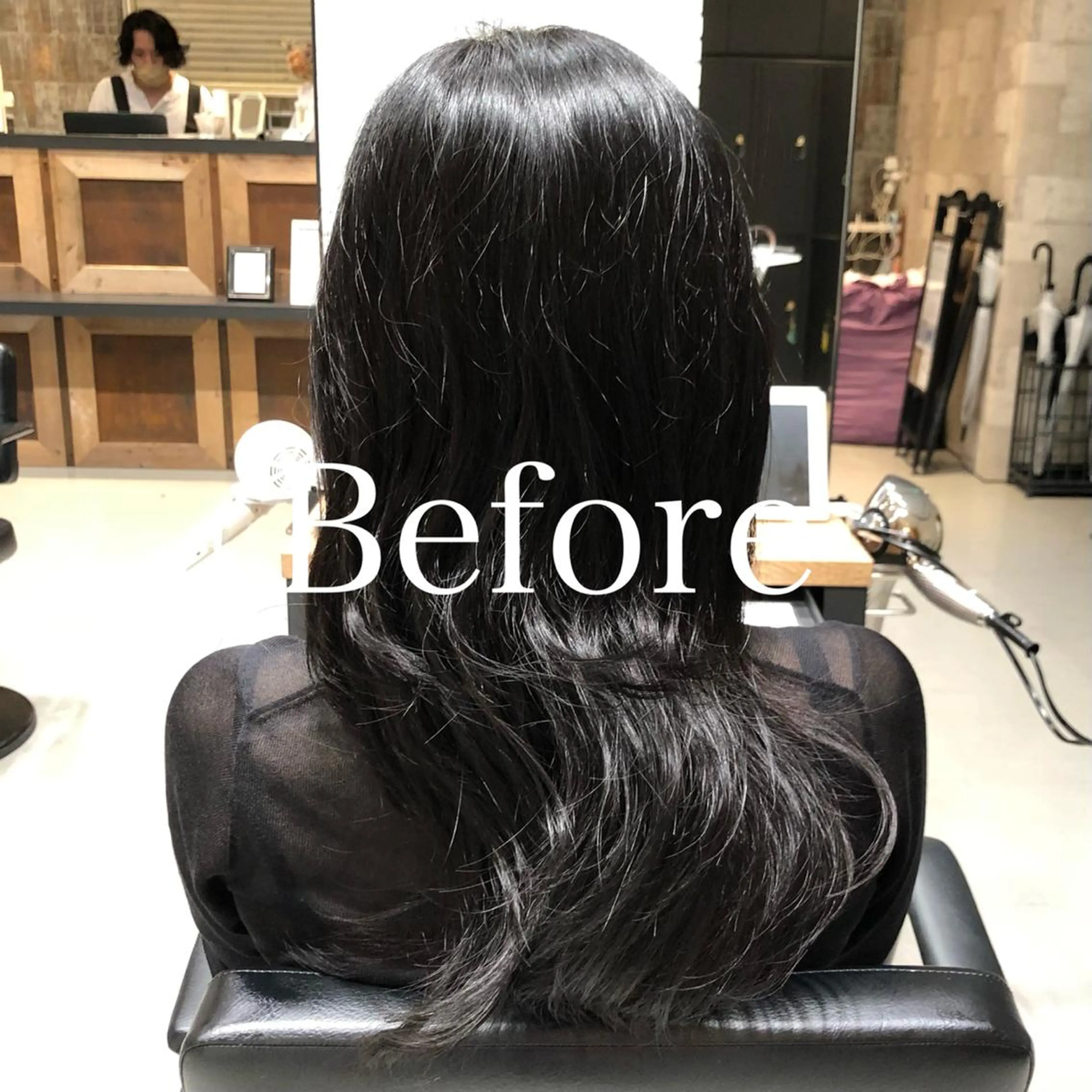 セミロング カラー 黒髪 レディースヘア💫 加藤たいが🐯のヘアスタイル