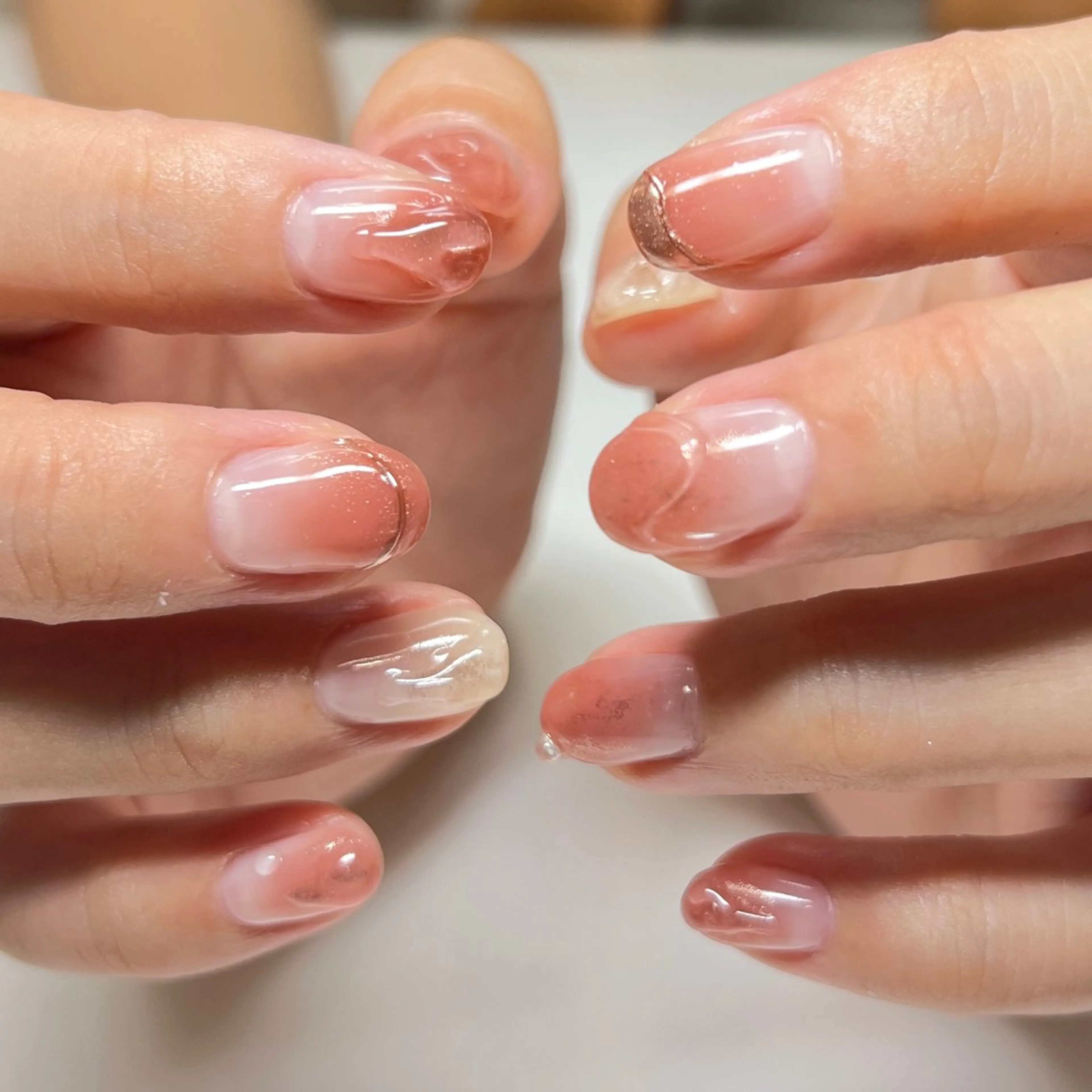 ネイル ニュアンスネイル ブライダルネイル ハンドネイル REHTOF ｜朝7時Open☀️のネイルデザイン