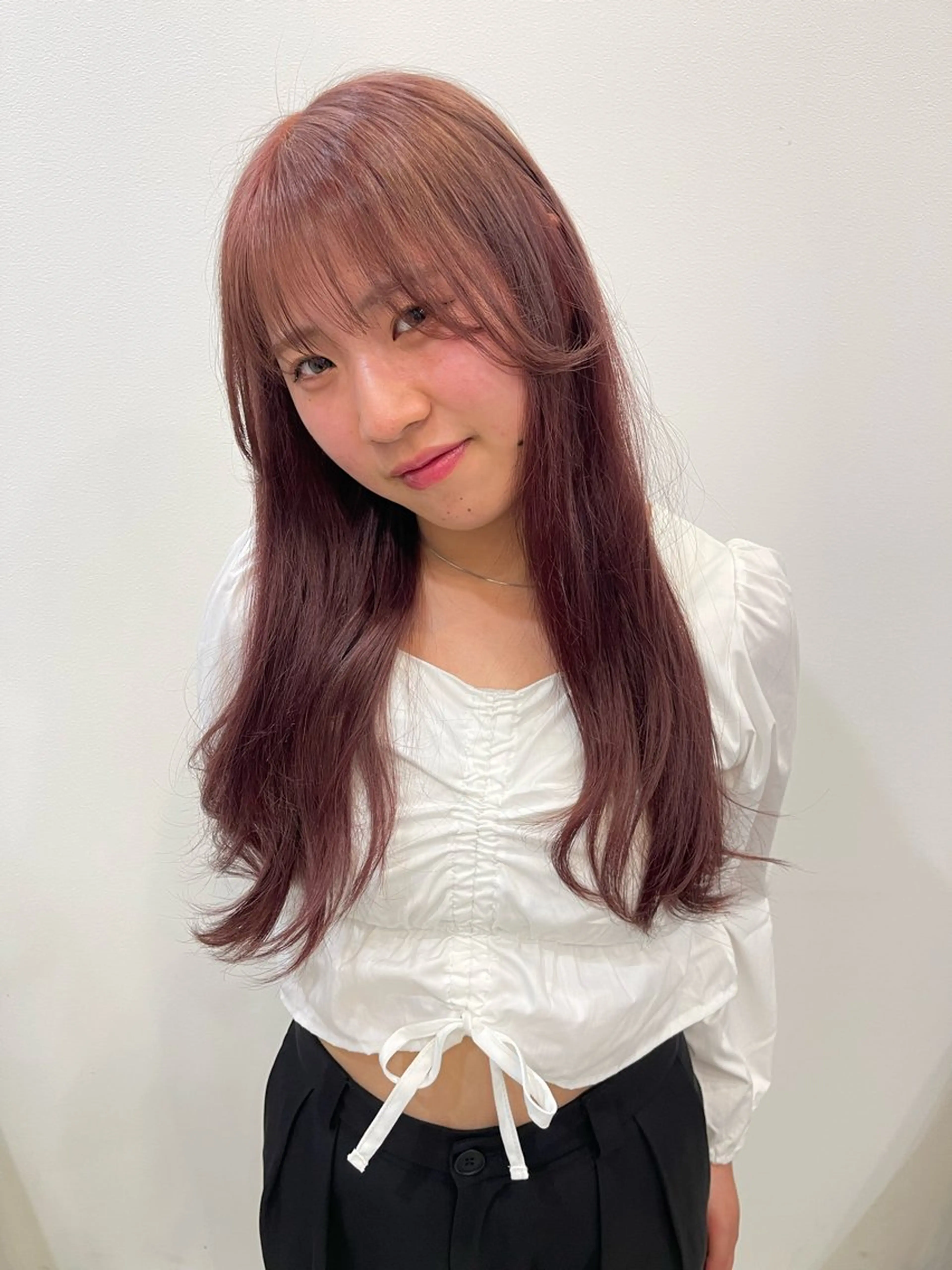 カラー アッシュ ピンクカラー ピンクアッシュ ヘアカラー 村瀬 遼のヘアスタイル