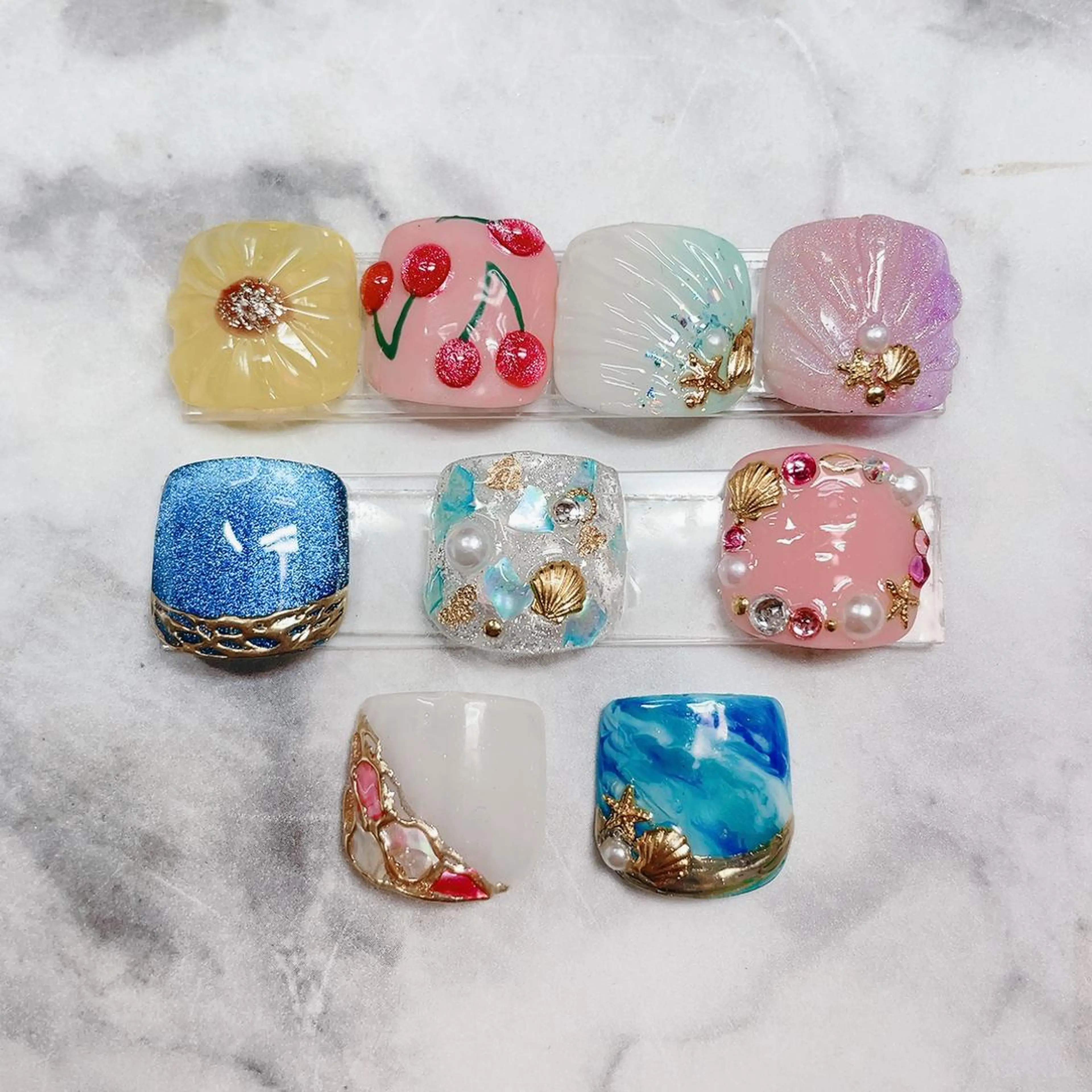 ネイル アートネイル クリアネイル フットネイル ぷっくりネイル フットネイル ユキコ ネイルのネイルデザイン