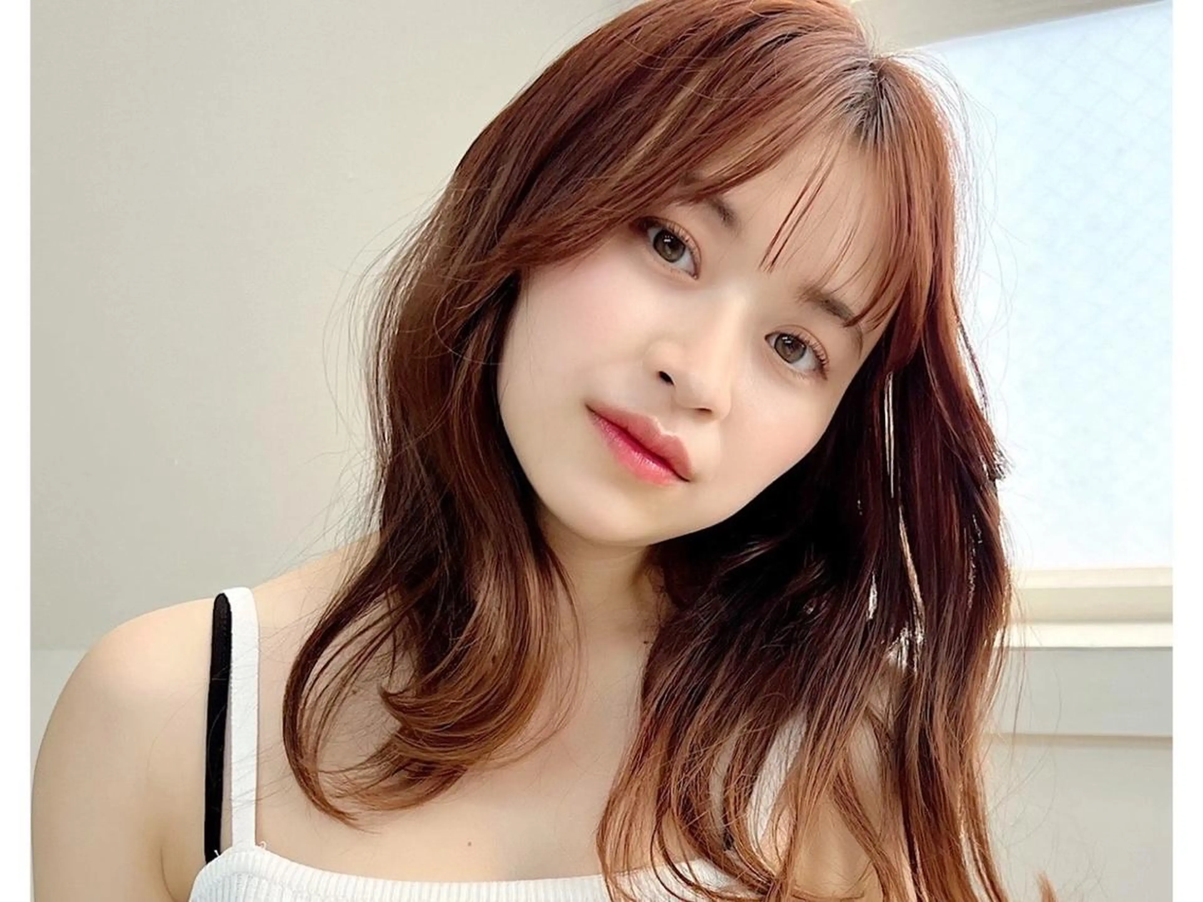 ミディアム ハッシュカット 韓国レイヤー　原宿のヘアスタイル