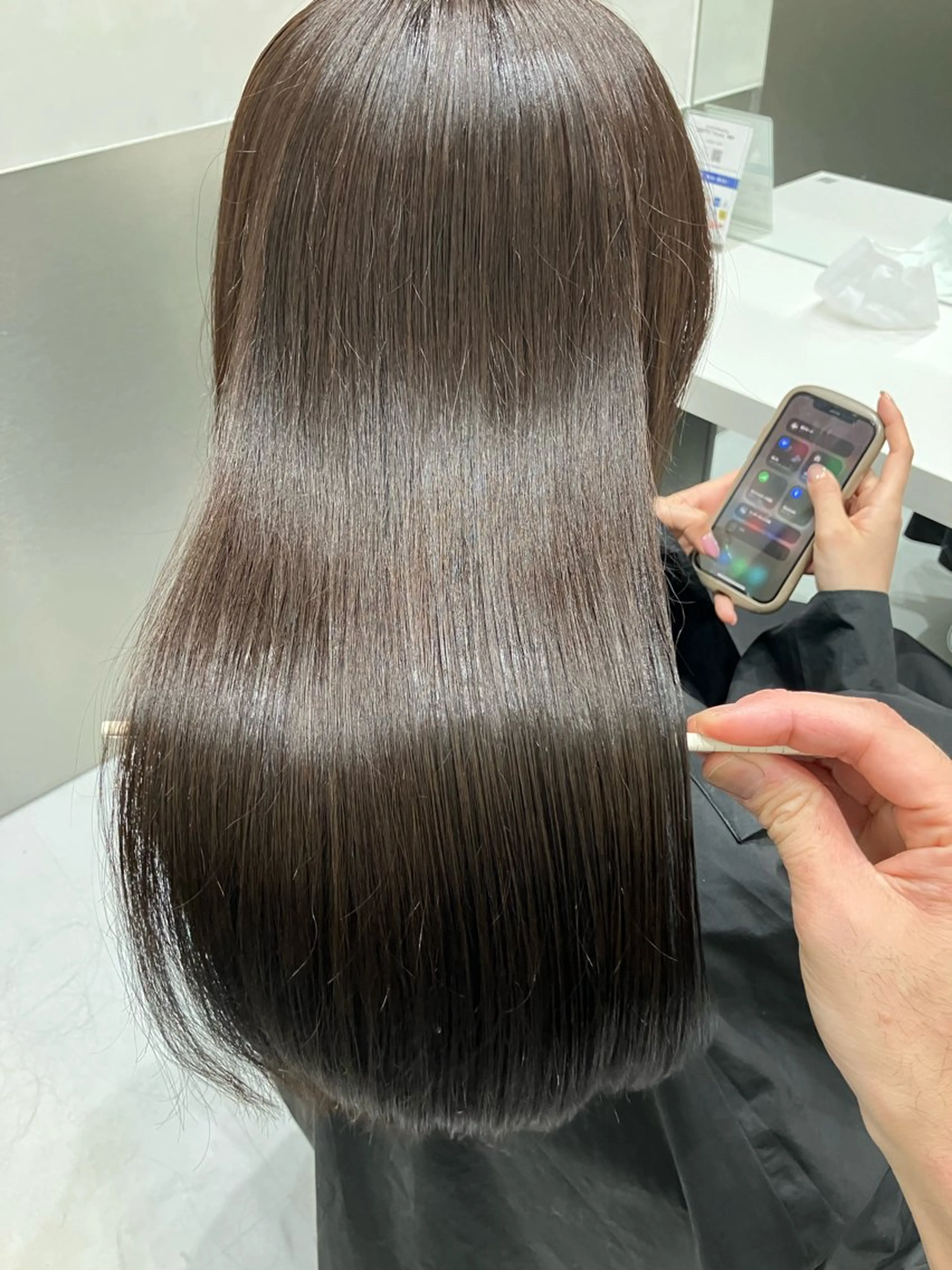ロング カラー カット ヘアカラー トリートメント 💖ブリーチなし透明 感💖ASAHIのヘアスタイル