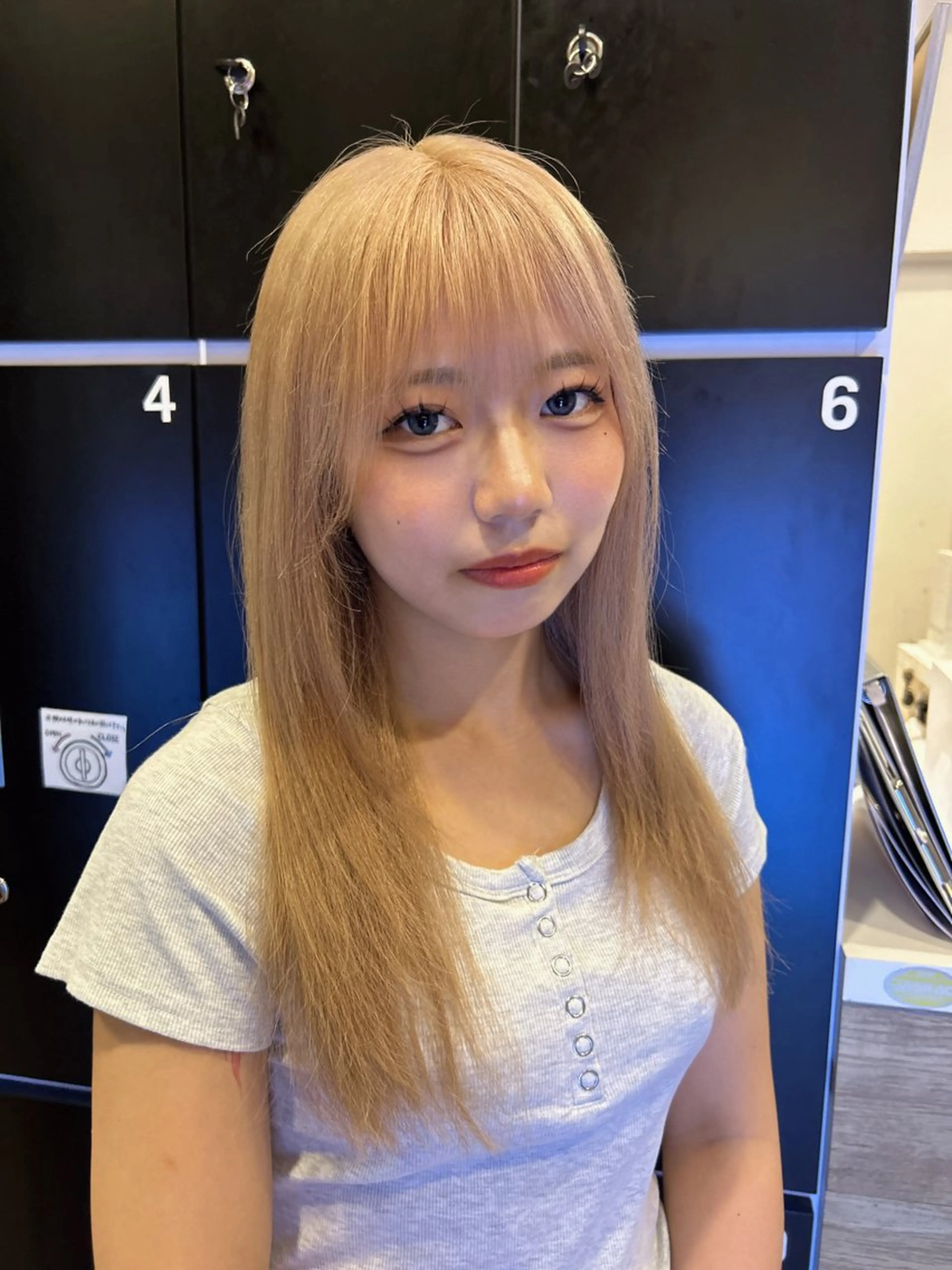 ロング カラー ベージュカラー ブリーチ 有働由良／ハイトーン ／韓国メンズヘアのヘアスタイル