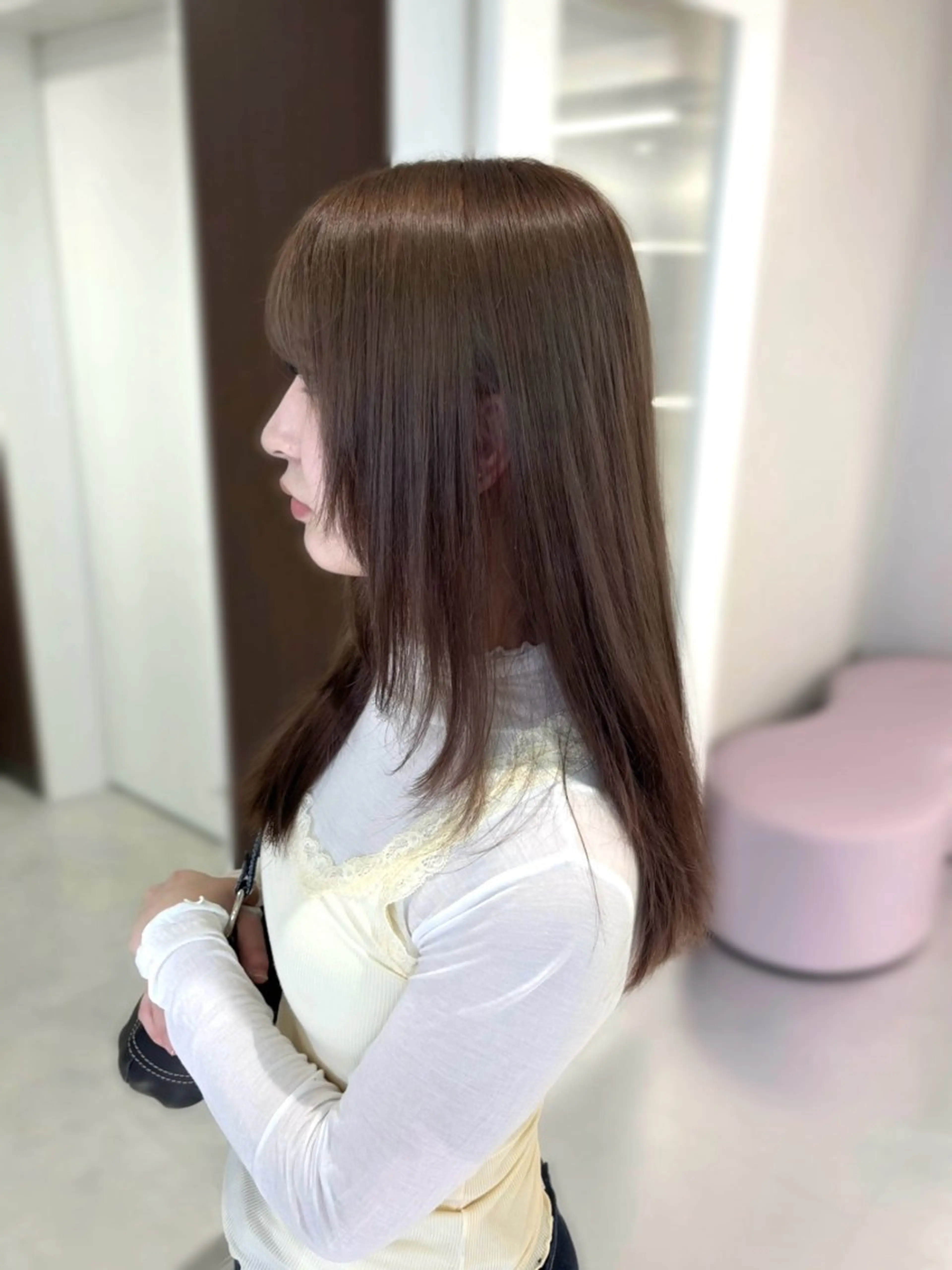 ロング カラー ヘアカラー 中顔面短縮/小顔 ハイレイヤー/名古屋のヘアスタイル