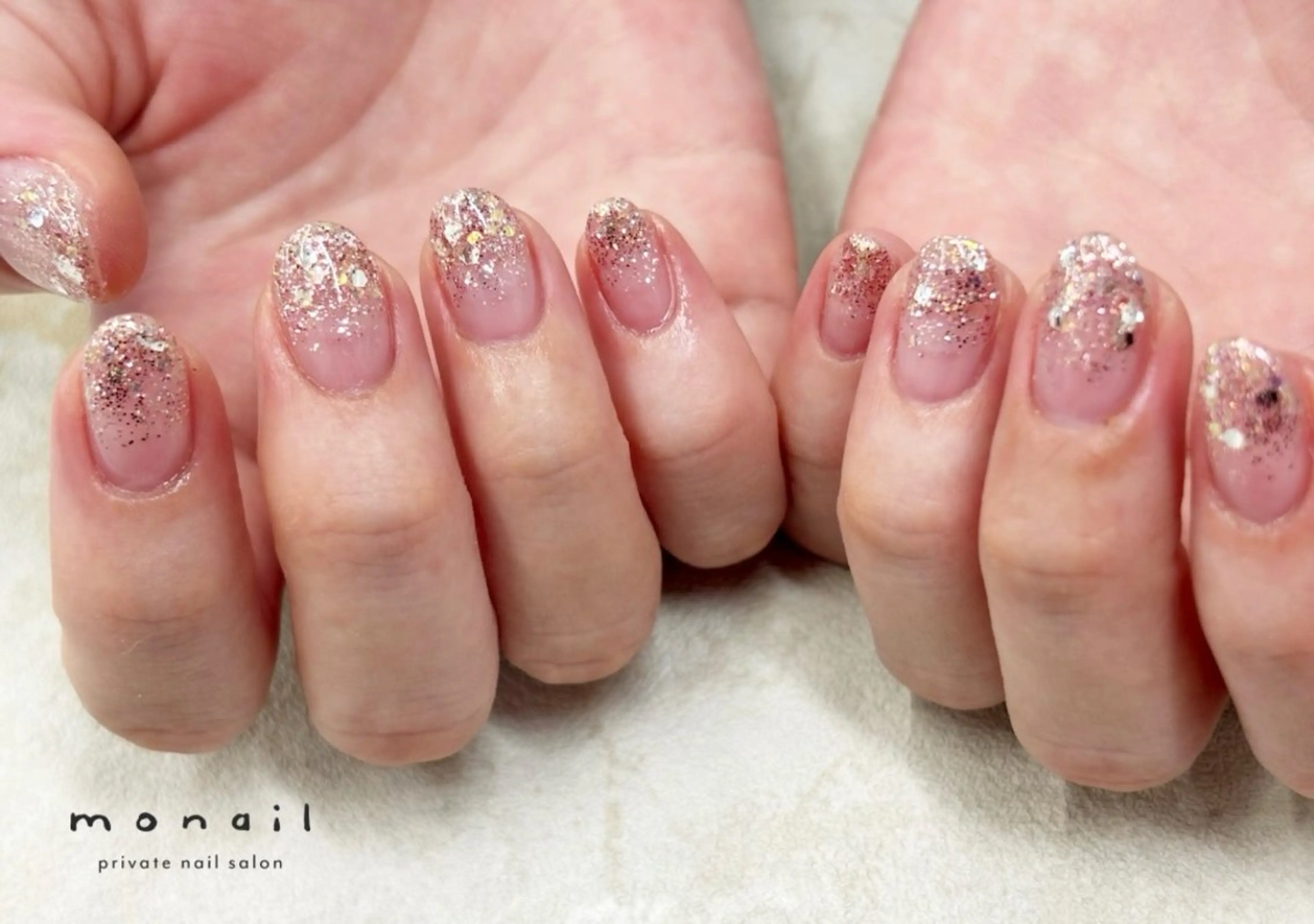 ネイル ラメ(グリッター) ハンドネイル nail salon monailのネイルデザイン