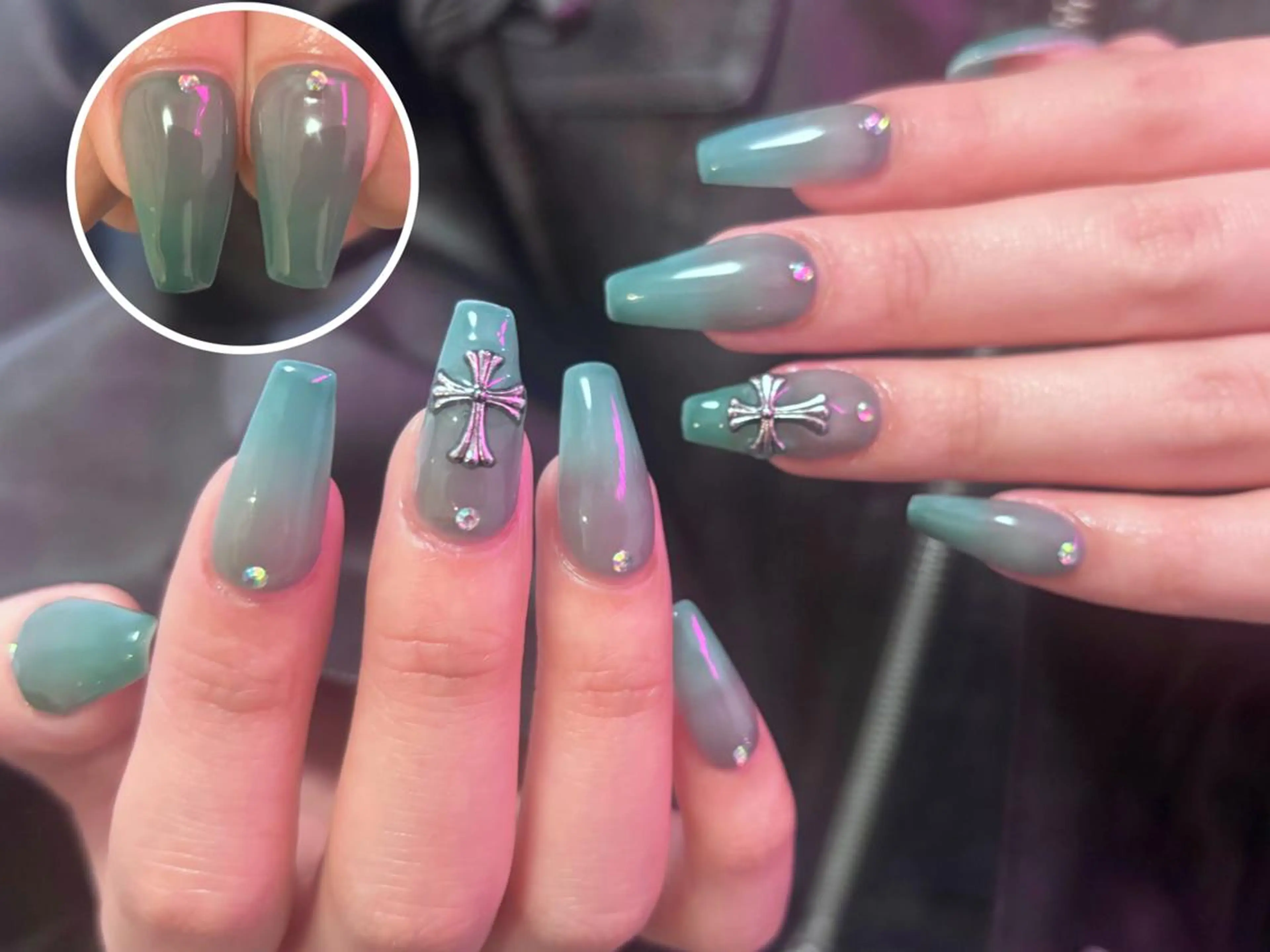 ネイル 長さ出し グラデーション 卒業式 キラキラネイル マグネットネイル Yuu🎀 Belle Nailのネイルデザイン