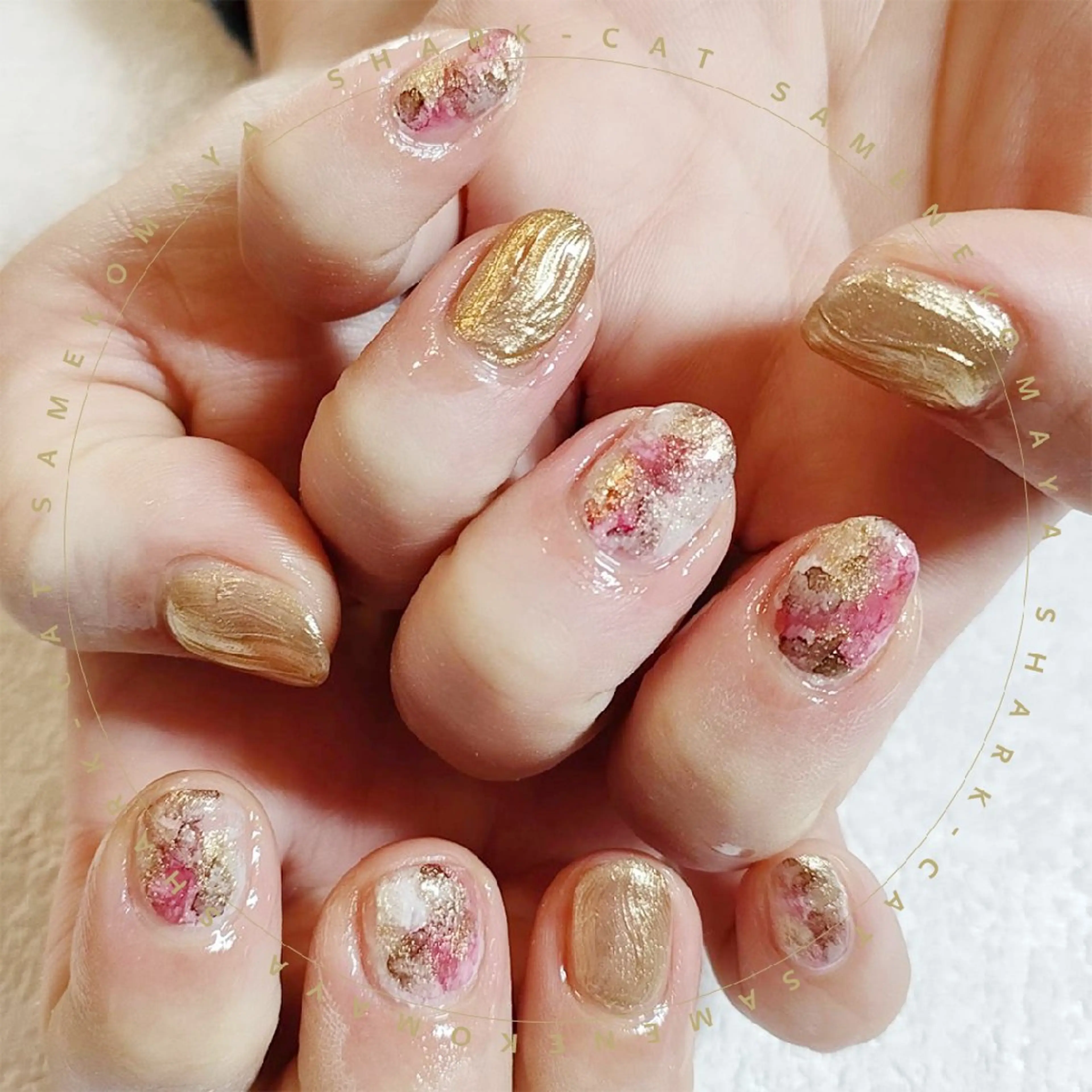 ネイル サメ猫 マーヤのネイルデザイン