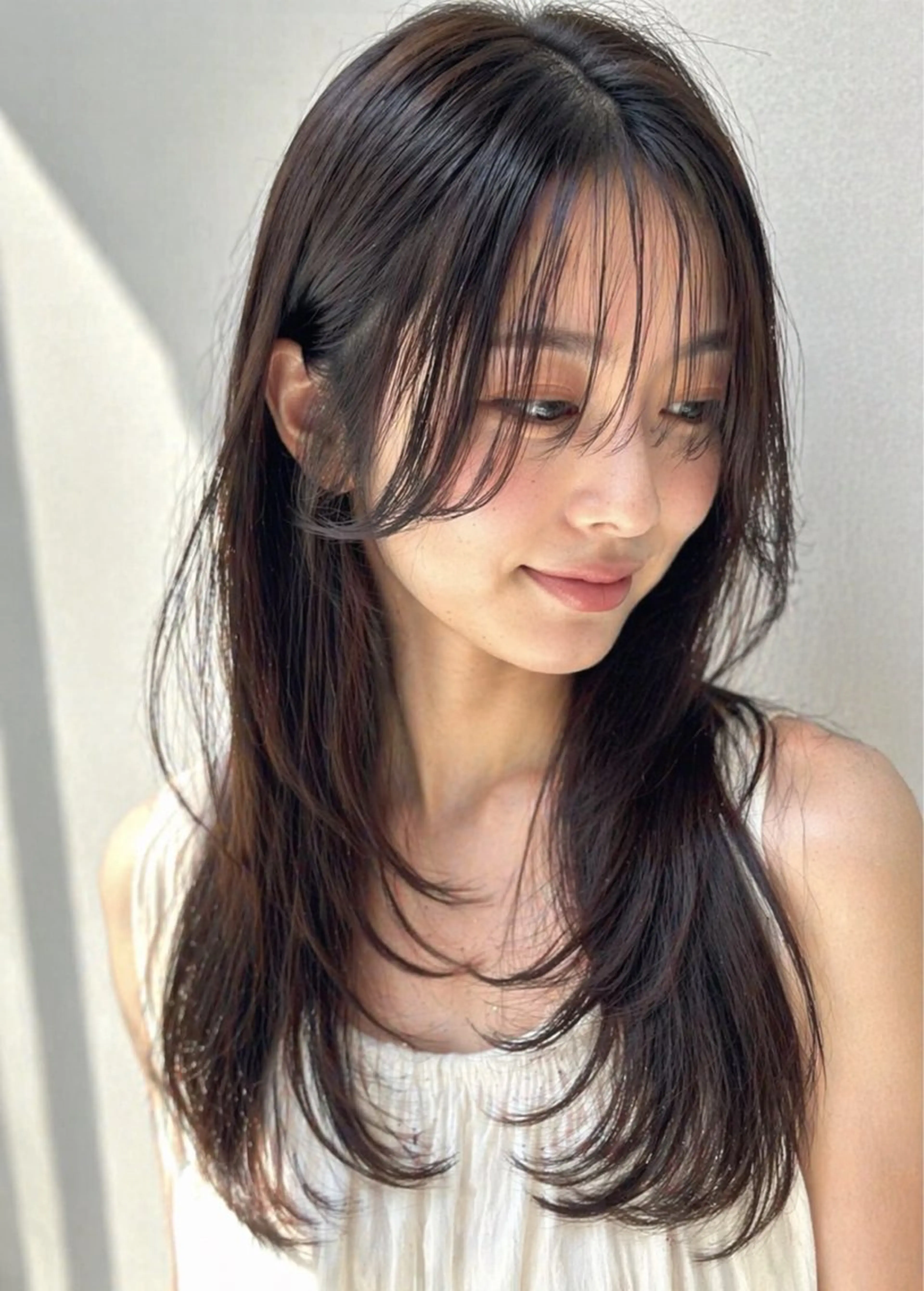 セミロング レイヤーカット 朋生/トップスタイリ スト/メンズパーマのヘアスタイル