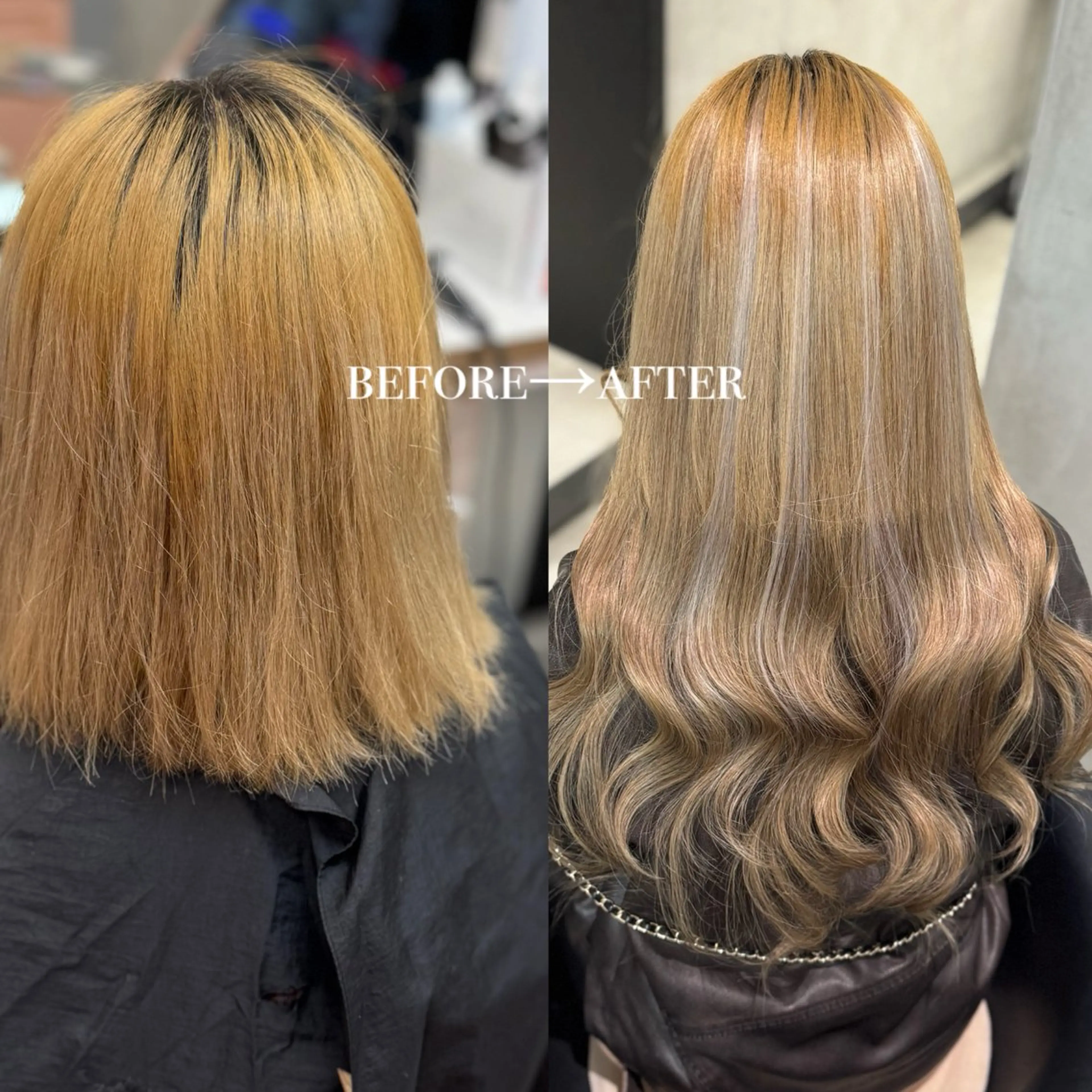 ロング エクステ ハイライト エクステ 大阪 梅田/ ハイトーン/エクステのヘアスタイル