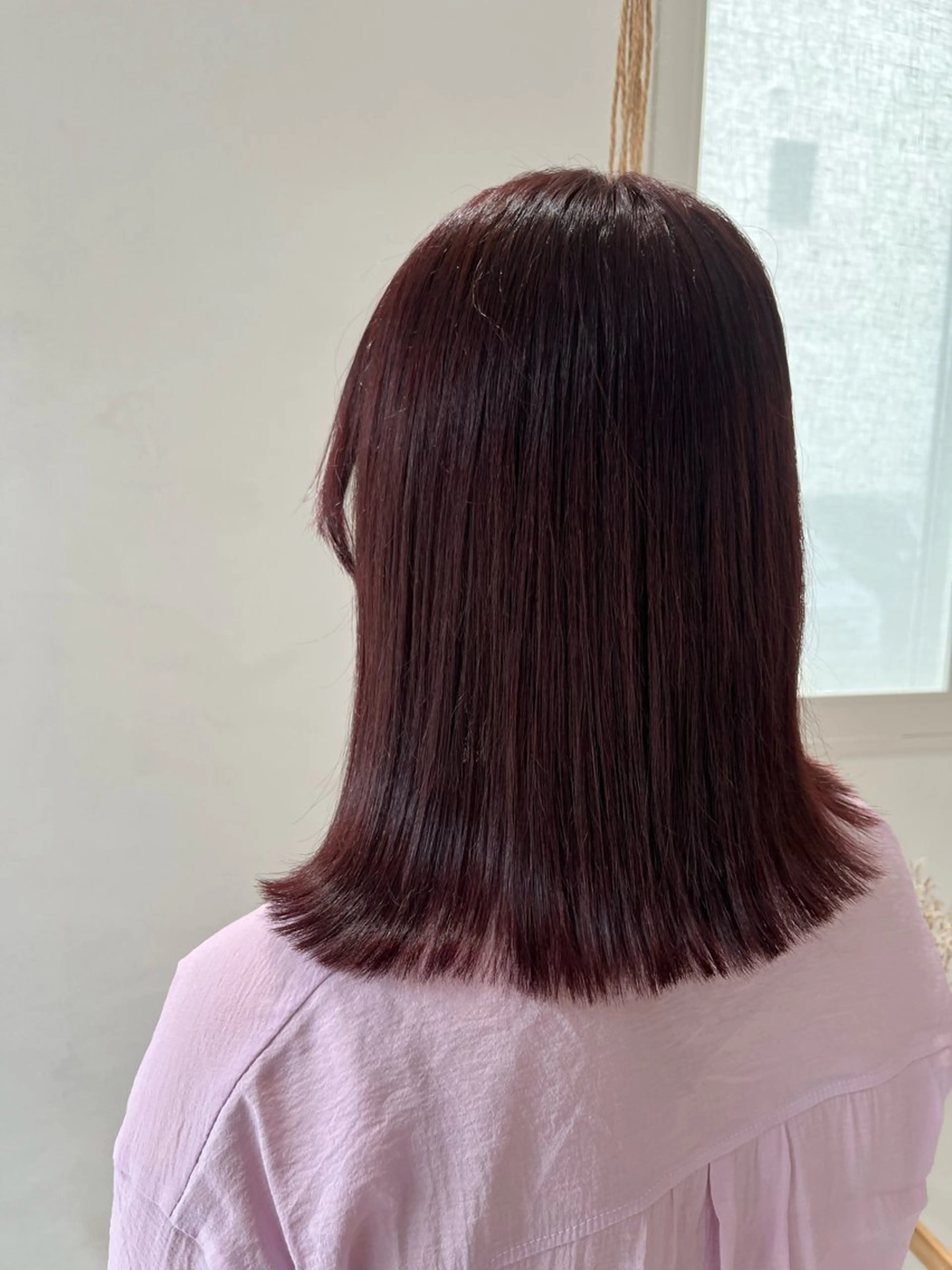 セミロング カラー ブラウンカラー ピンクカラー ピンクブラウン 暖色カラー／ ヘアセット🌛櫻井舞のヘアスタイル