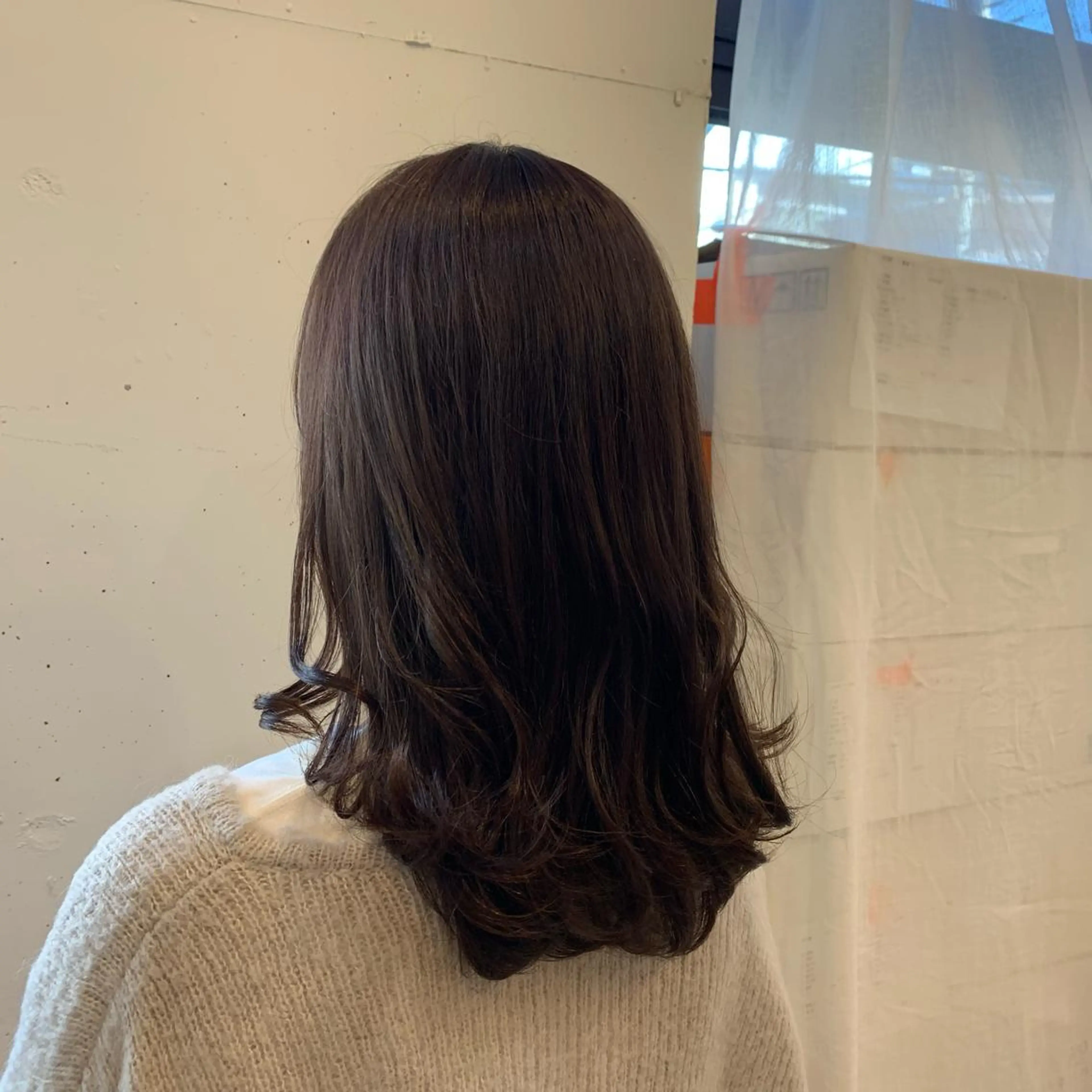 セミロング カラー まろやかカラー🤎 みなとまほのヘアスタイル