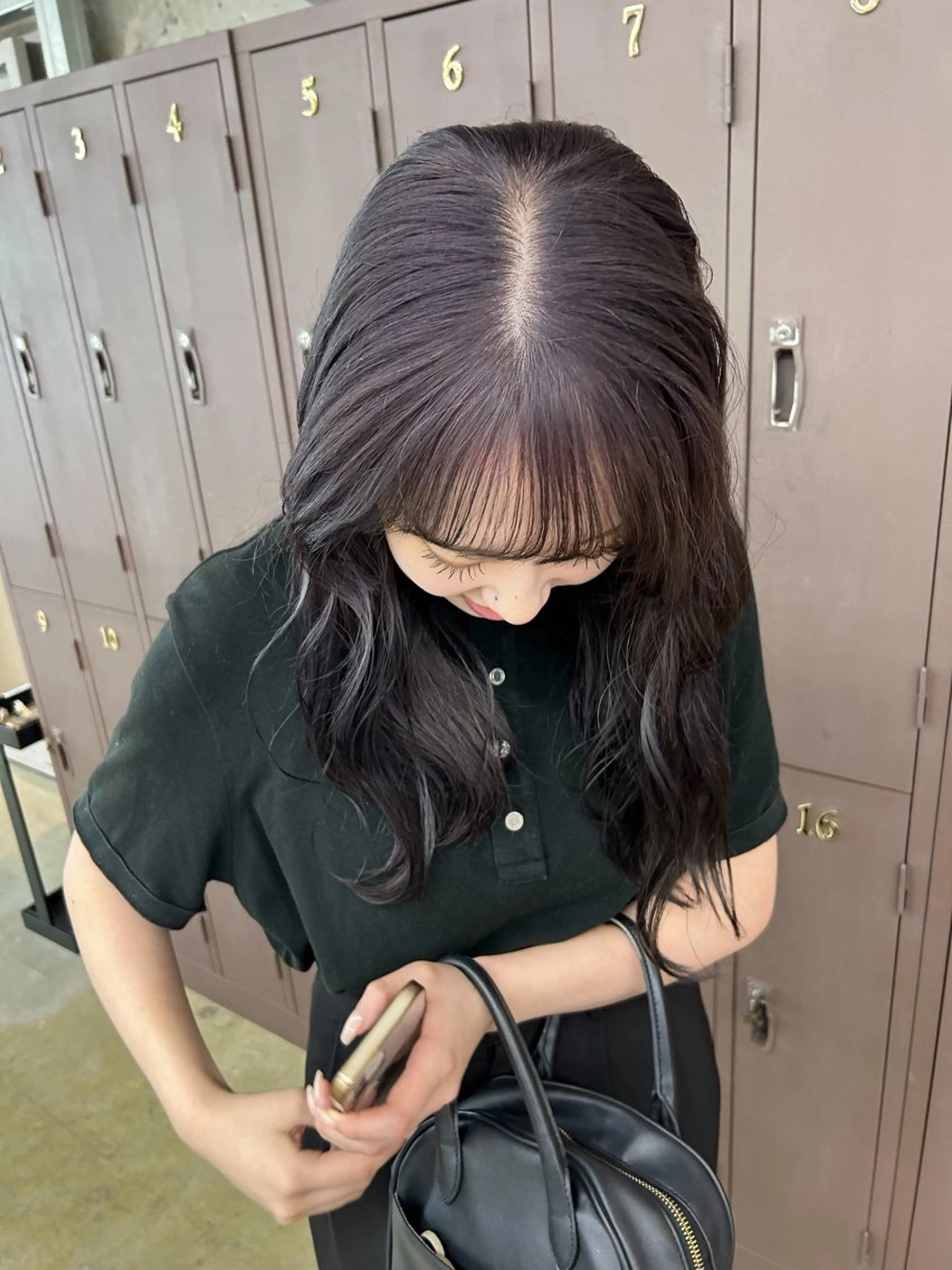 ロング カラー ブリーチ グレージュ ラベンダーカラー ラベンダーグレージュ ラベンダーグレー カット ヘアカラー maho/垢抜け カラー♡パーマのヘアスタイル