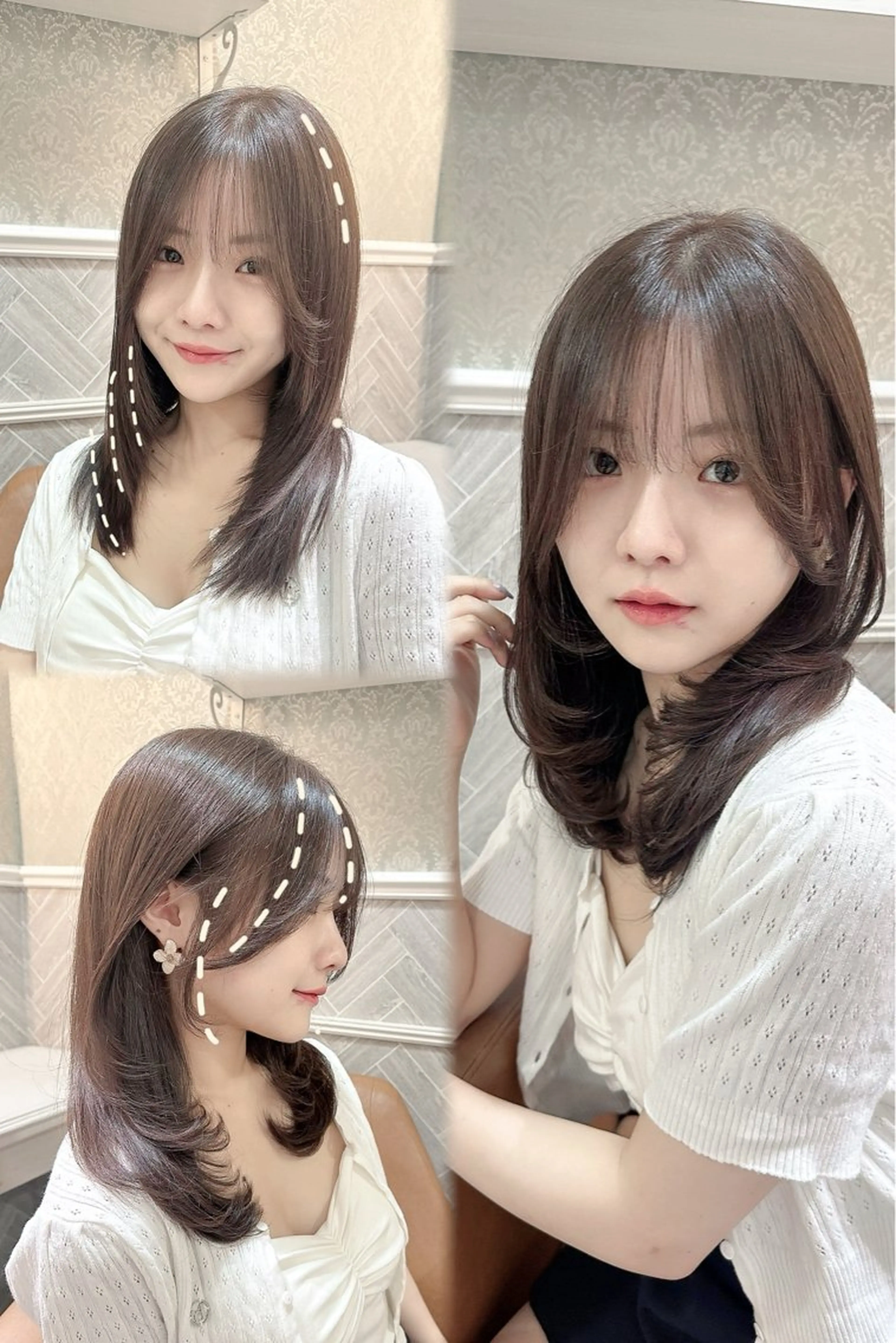 セミロング レイヤー/顔周り /ボブ/銀座/サラのヘアスタイル