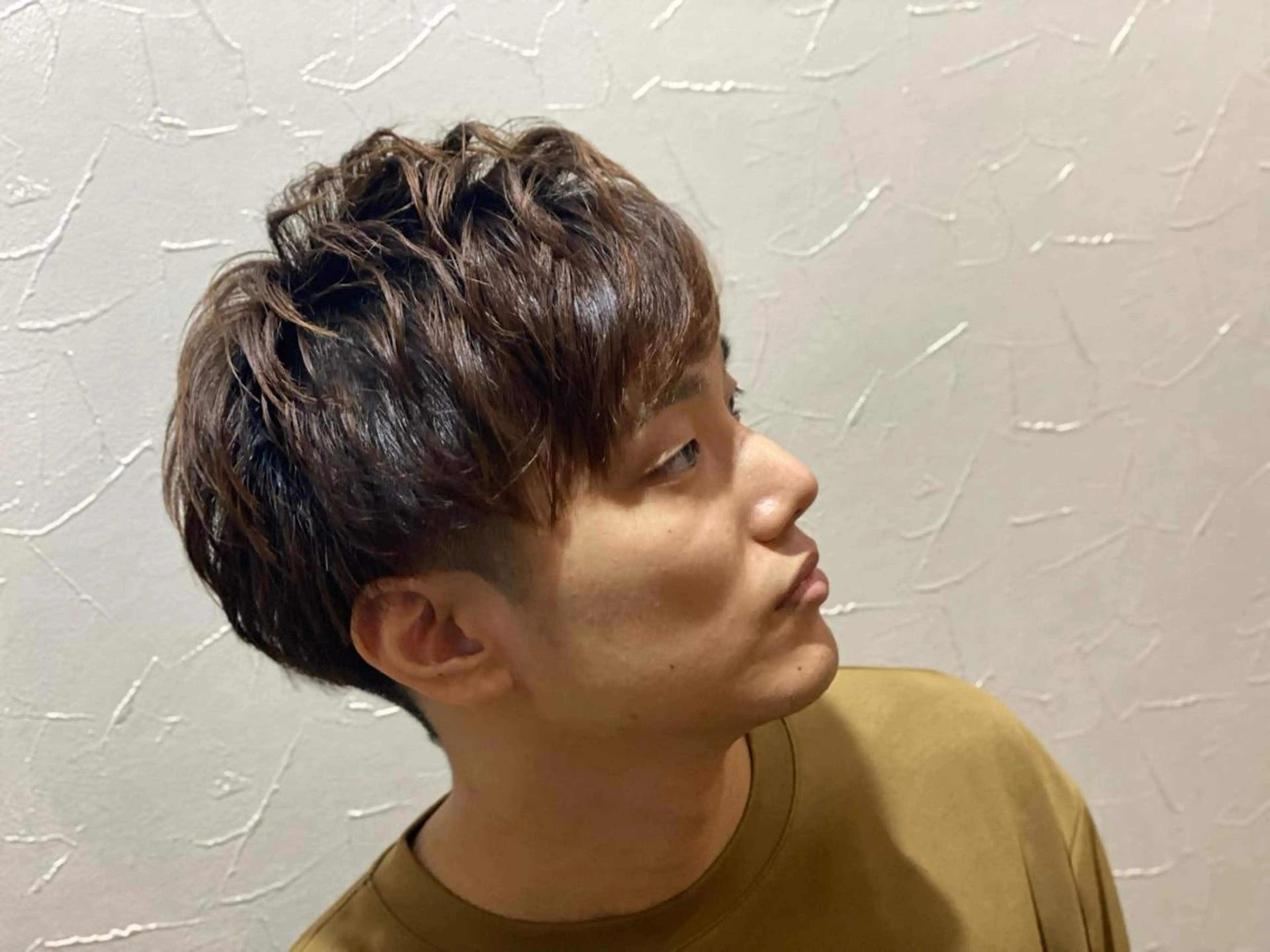 ショート パーマ メンズ 浅見 天翔のヘアスタイル