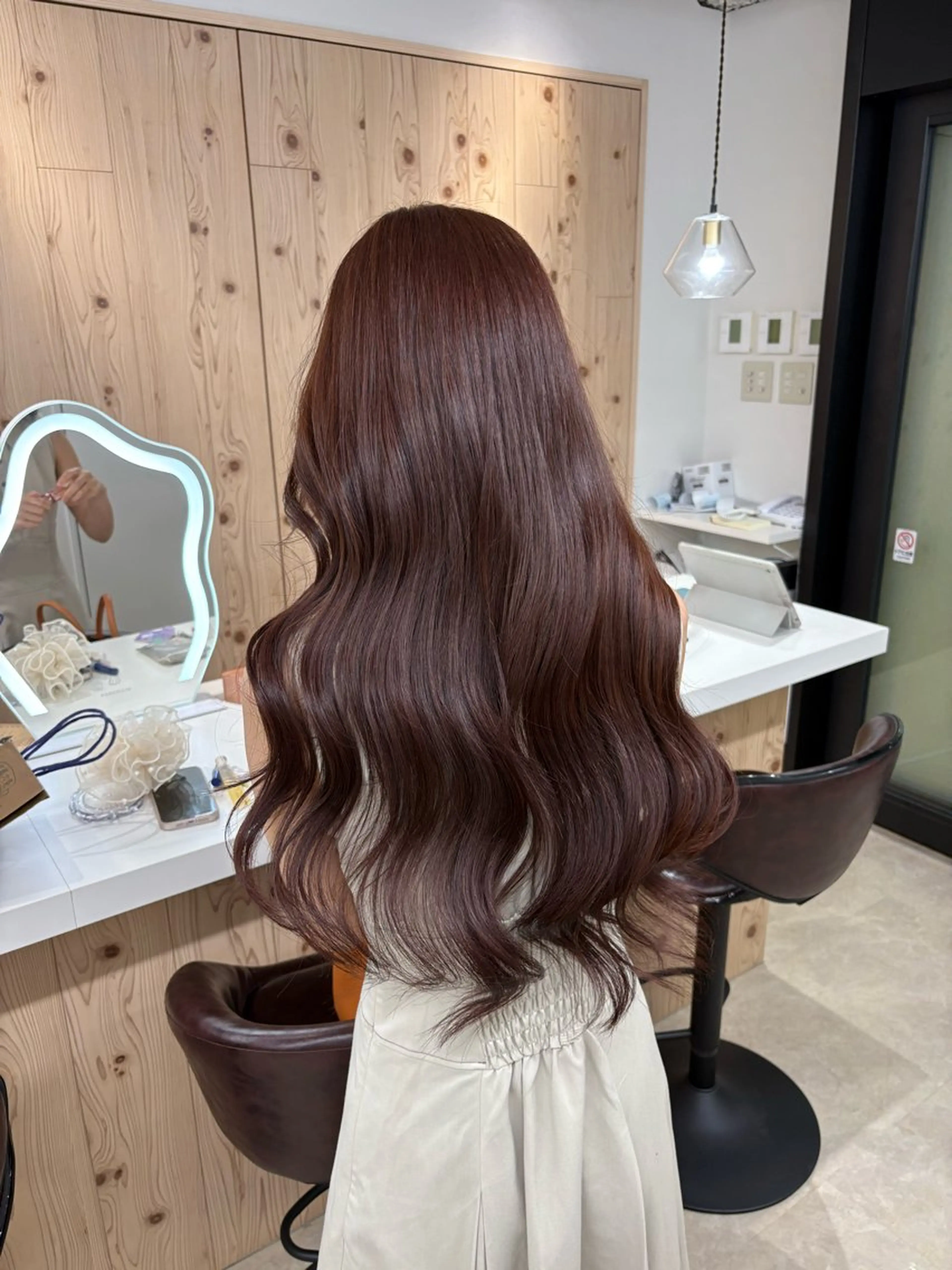 セミロング カラー カット ヘアカラー トリートメント ヘアセット 新宿/韓国ヘア/ 髪質改善ストレートのヘアスタイル