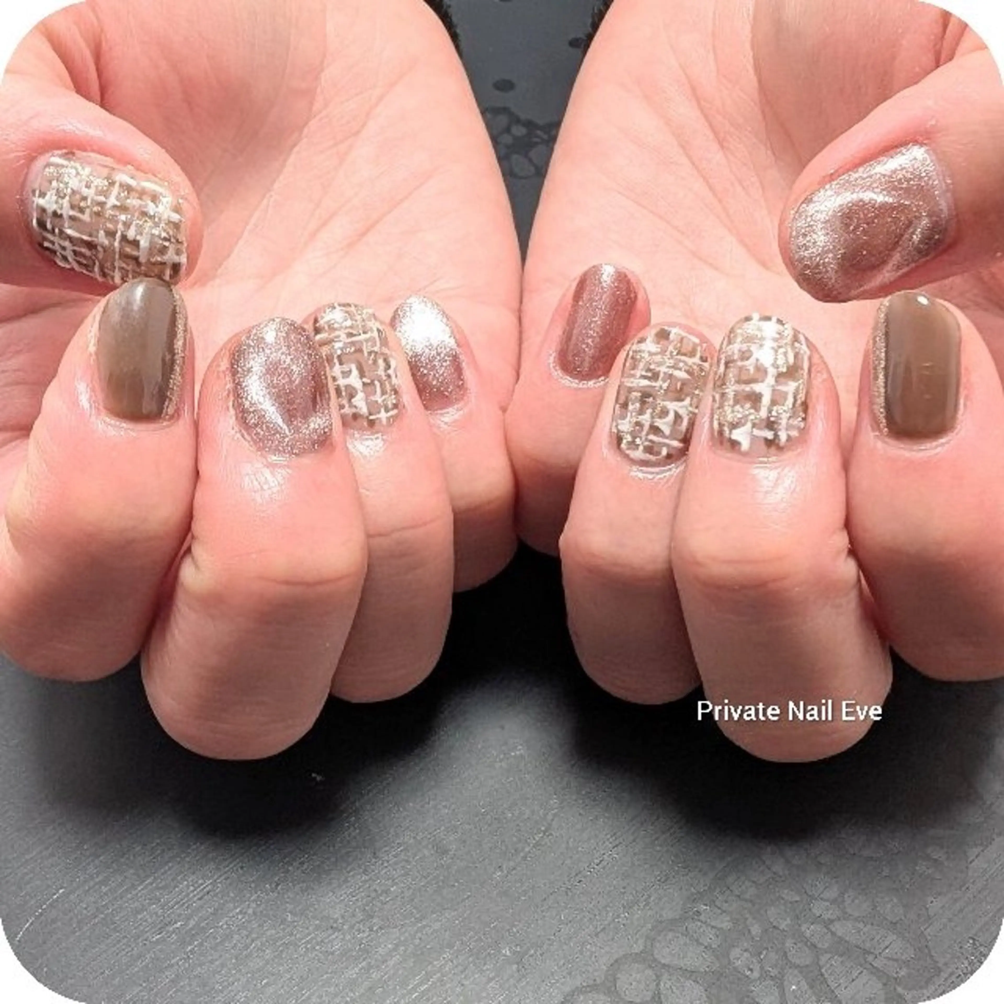 ネイル ツイードネイル ハンドネイル ネイル junkoのネイルデザイン