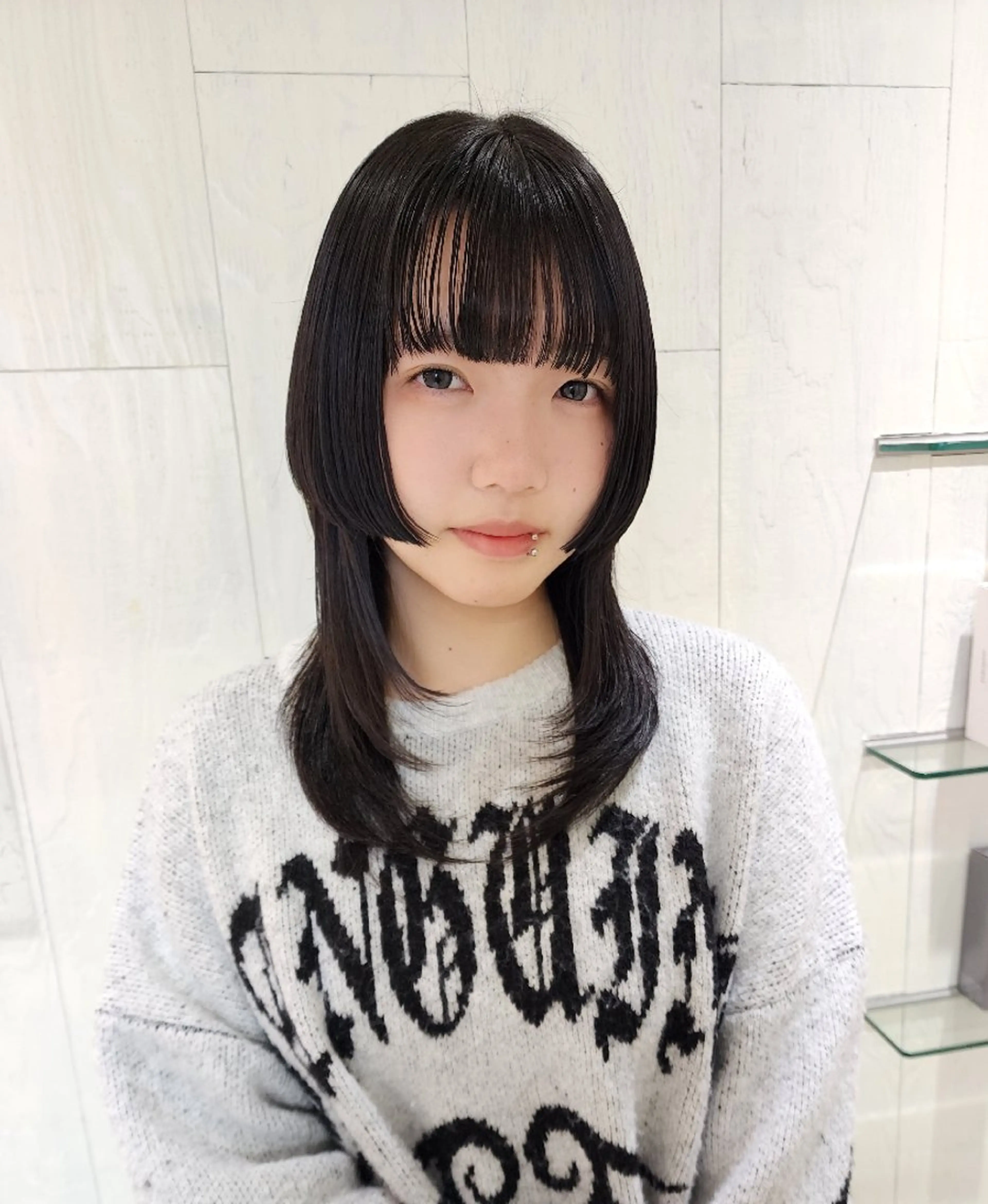 ロング 顔周りカット 姫カット ロング ウルフカット カット トリートメント レイヤーカット/ ウルフカット/大橋 のヘアスタイル