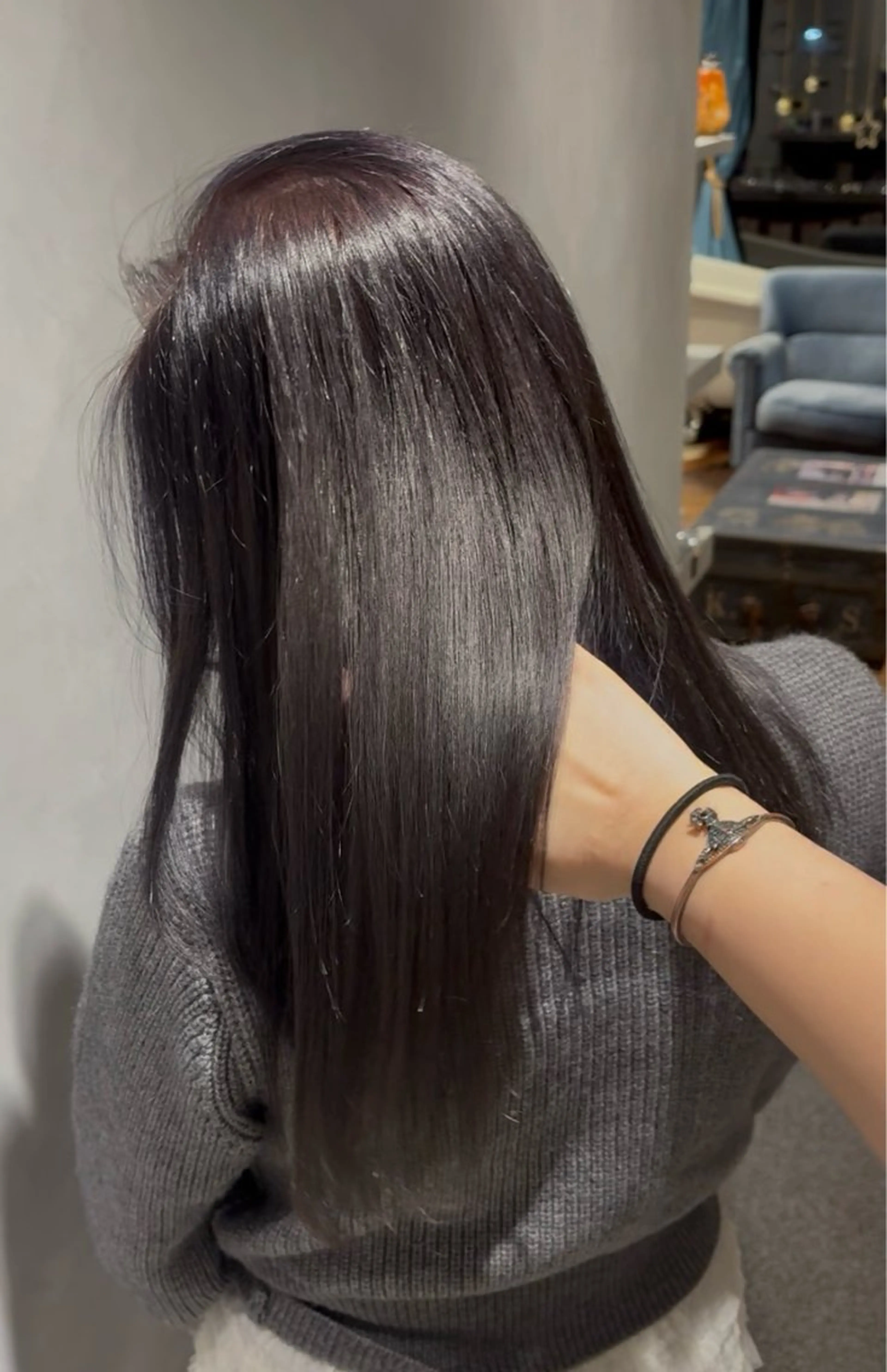 ロング カラー ディープパープル パープルカラー ハイトーン、カラー 特化⟡.·すわ☁️のヘアスタイル