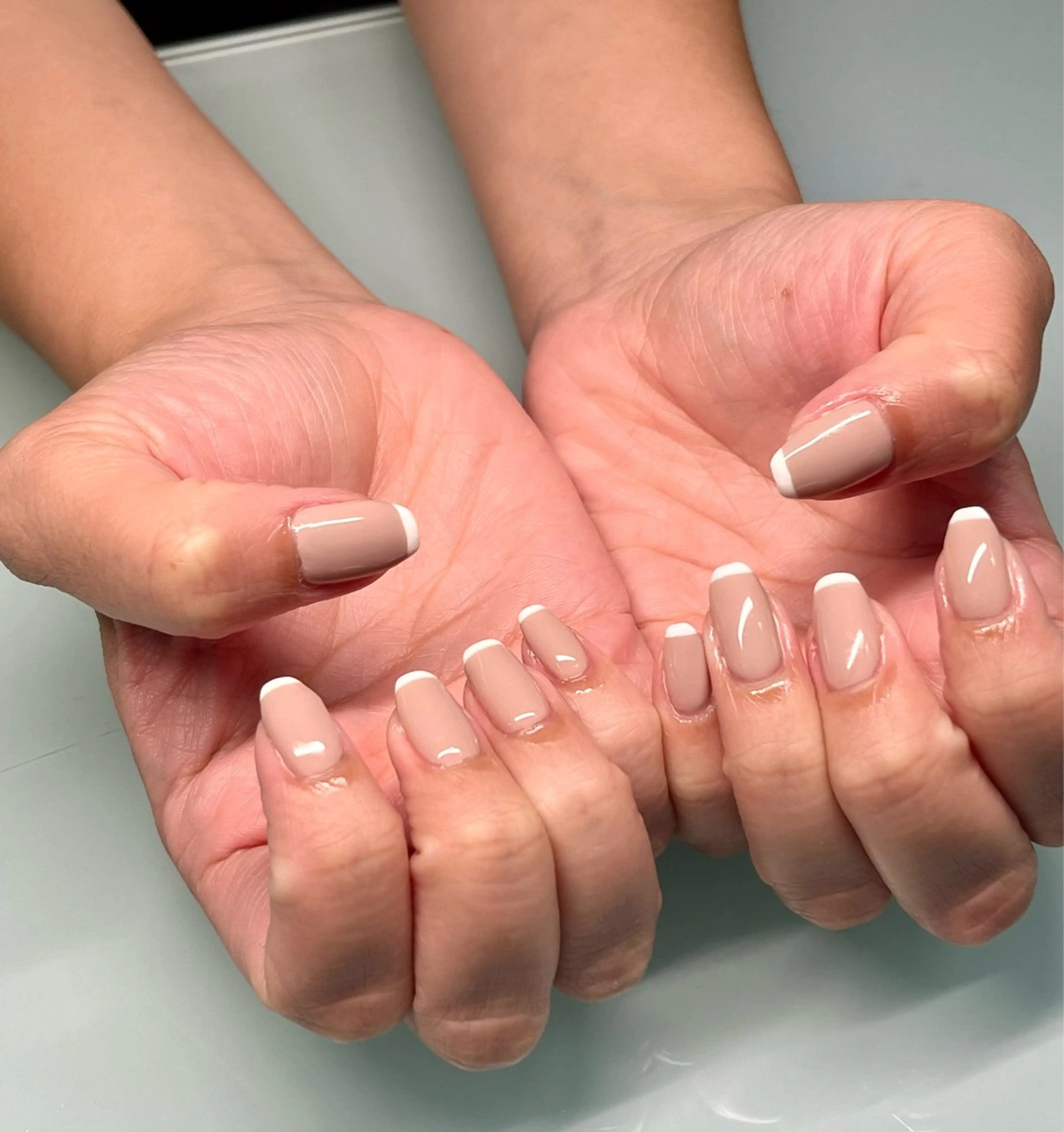 ネイル フレンチネイル シンプルネイル ハンドネイル NailByua 武蔵新城徒歩4分のネイルデザイン