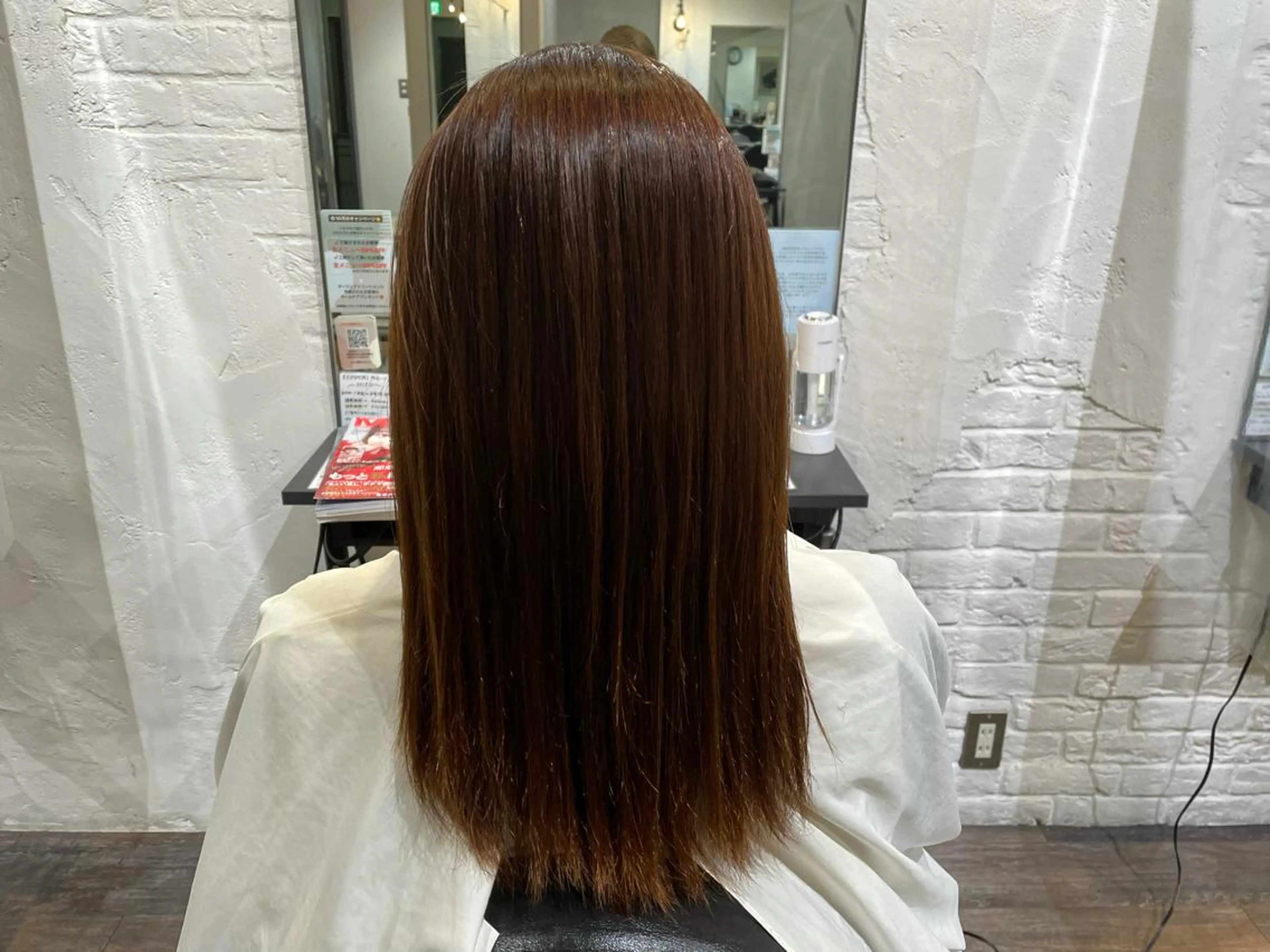 ミディアム パーマ 赤み無し柔らかカラー 【梅田】madokaのヘアスタイル