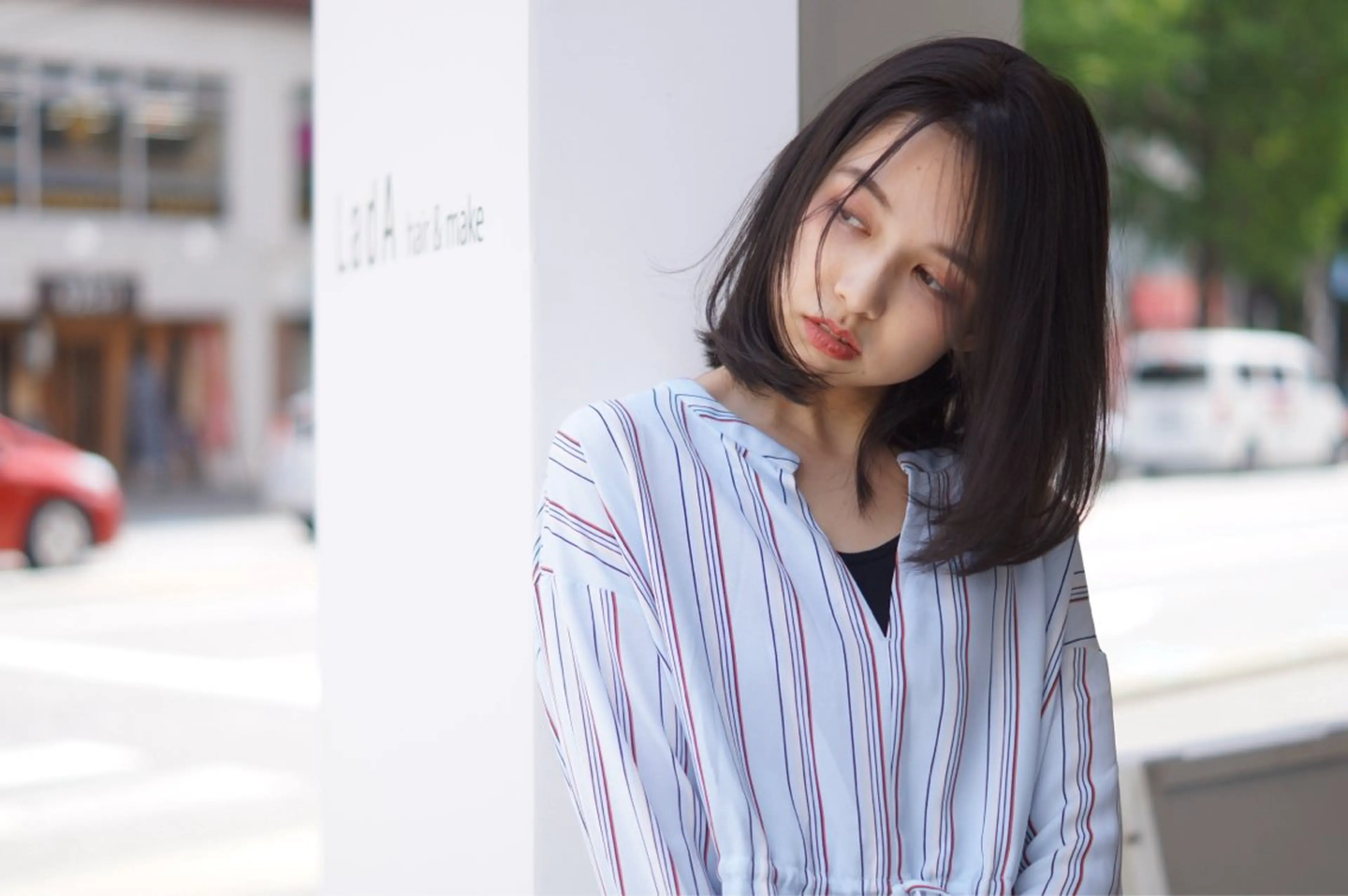 ミディアム hoNua. 栄/透明感カラーのヘアスタイル