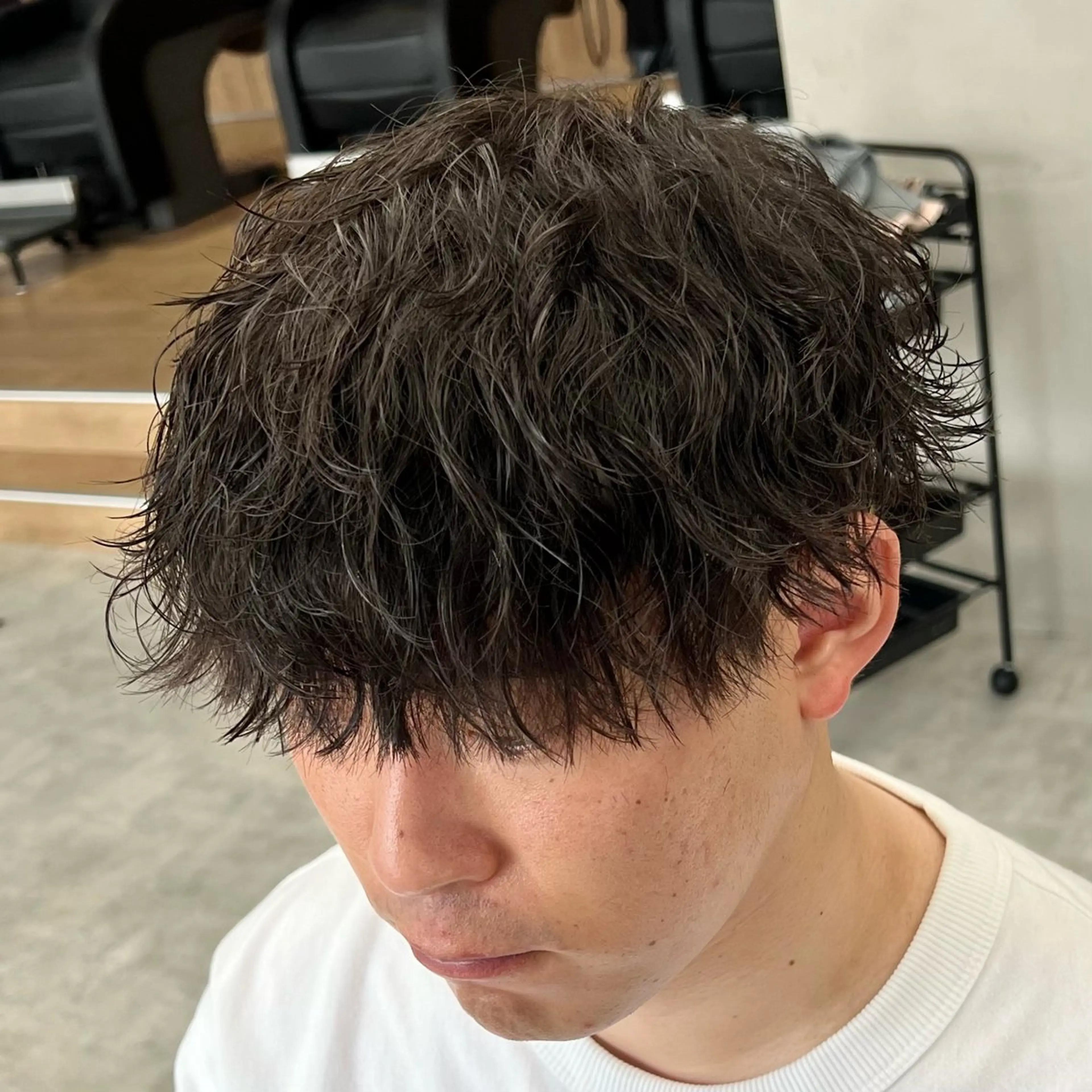 ショート パーマ メンズ カット パーマ メンズパーマ/波巻き 新潟/万代/夏芽🎀のヘアスタイル