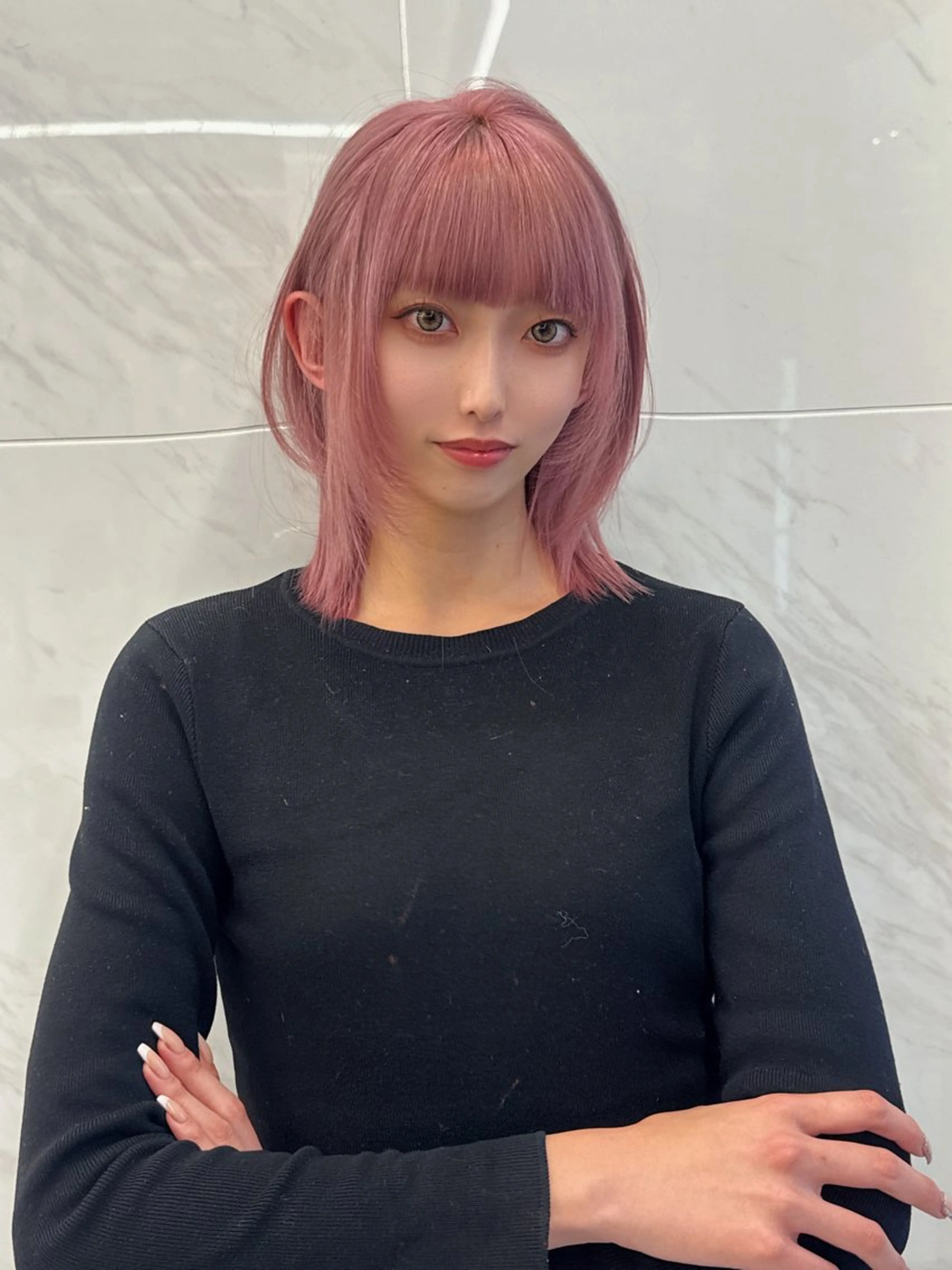 ミディアム カラー ヘアカラー ヘアセット 栄美容師/kiti /ボブ/ケントのヘアスタイル